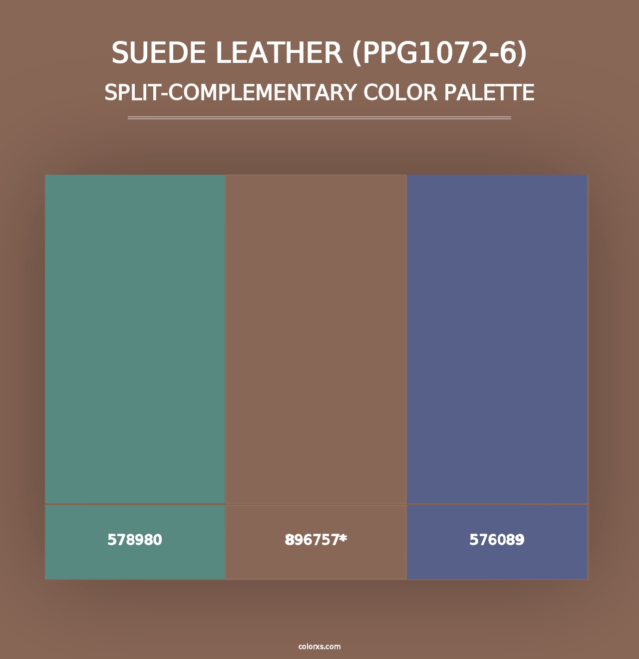 Suede Leather (PPG1072-6) - Split-Complementary Color Palette