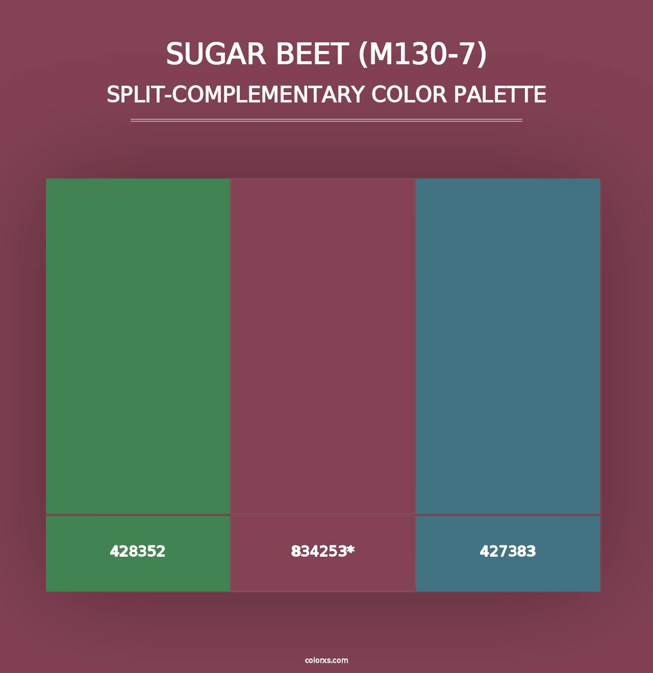 Sugar Beet (M130-7) - Split-Complementary Color Palette