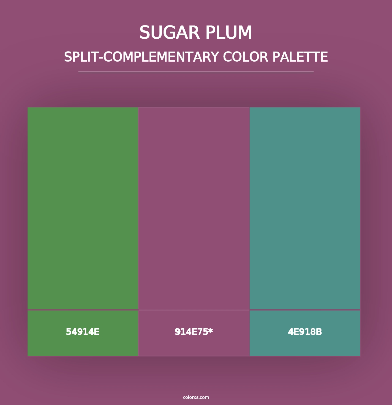 Sugar Plum - Split-Complementary Color Palette