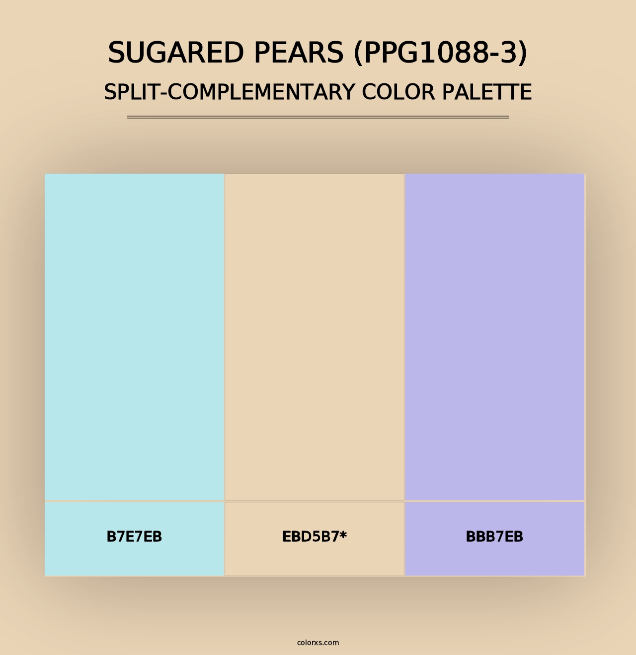 Sugared Pears (PPG1088-3) - Split-Complementary Color Palette