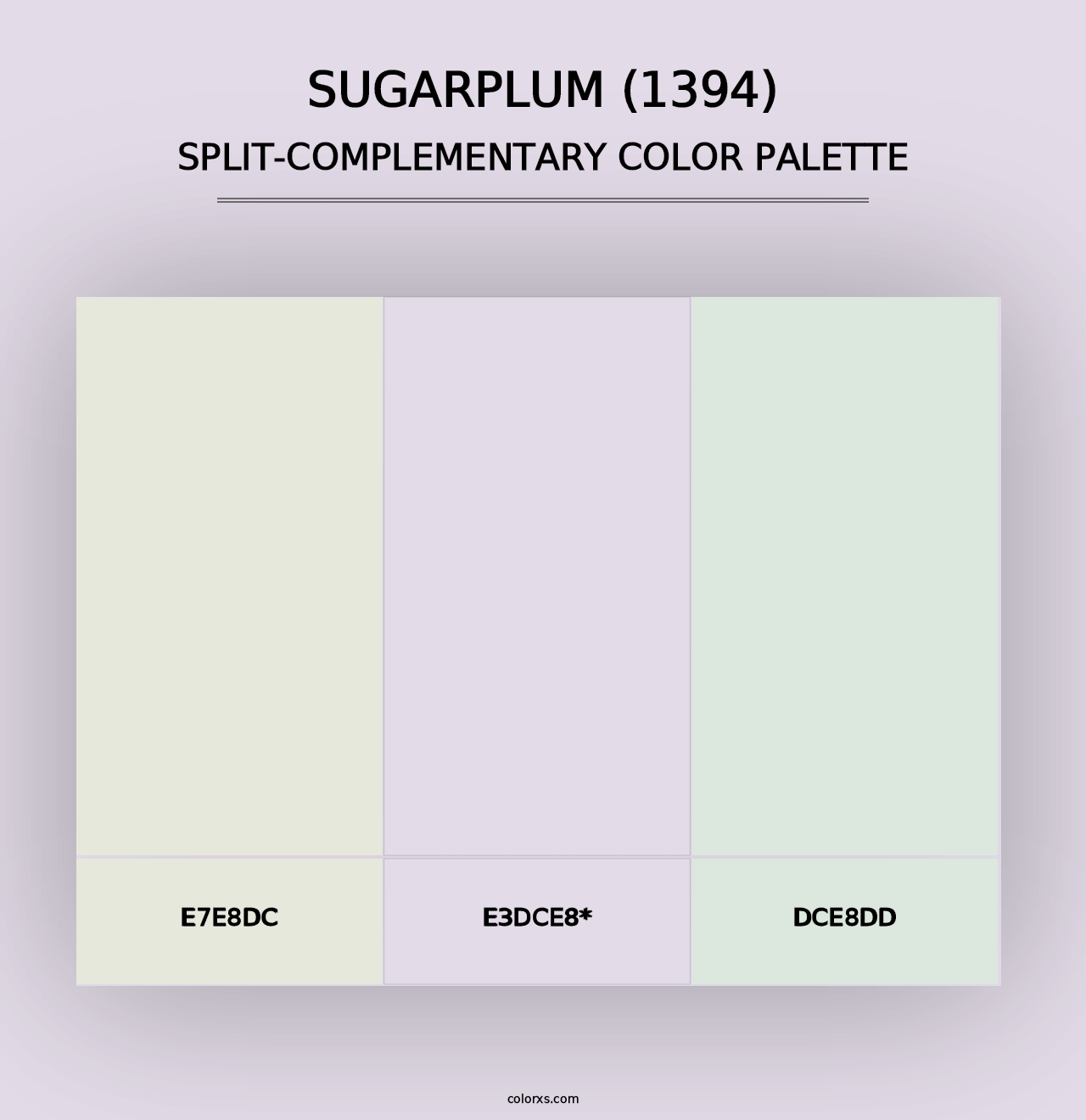 Sugarplum (1394) - Split-Complementary Color Palette