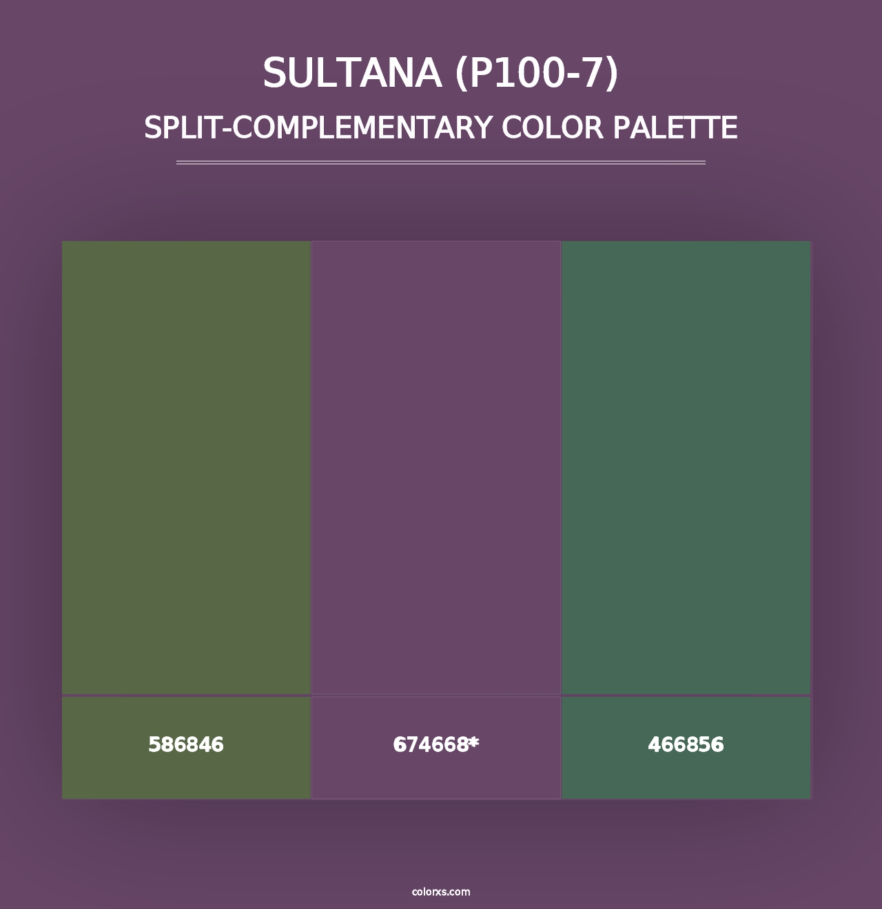 Sultana (P100-7) - Split-Complementary Color Palette