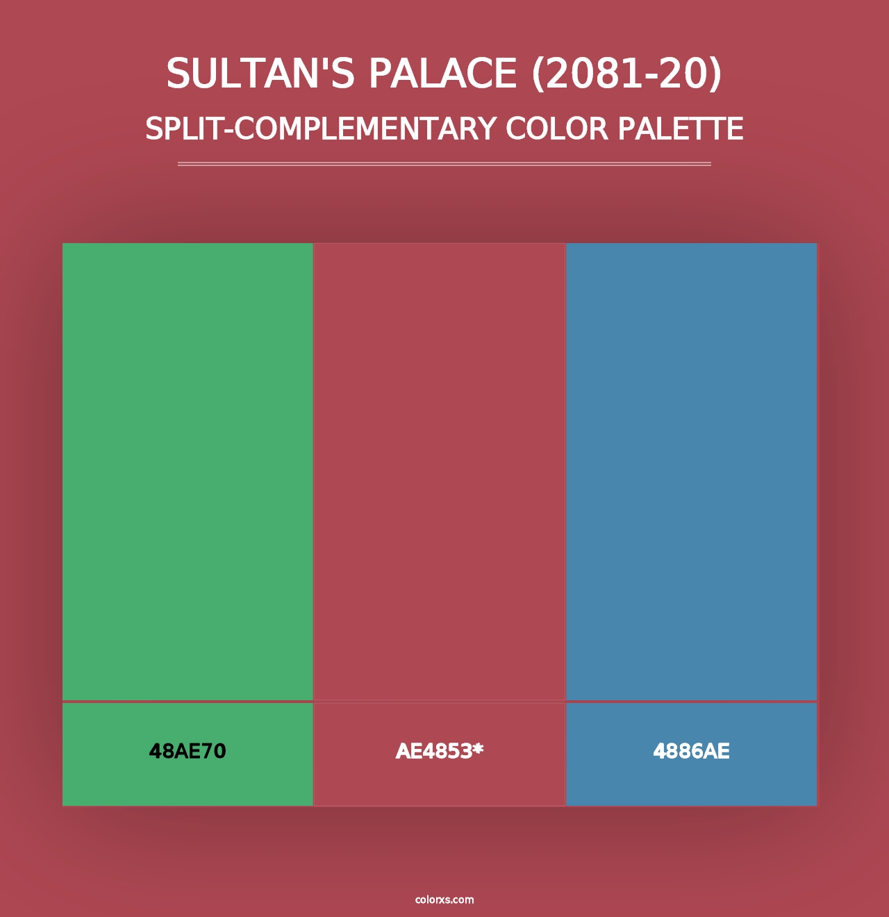 Sultan's Palace (2081-20) - Split-Complementary Color Palette