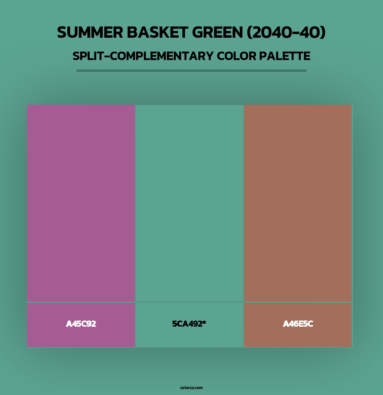 Summer Basket Green (2040-40) - Split-Complementary Color Palette