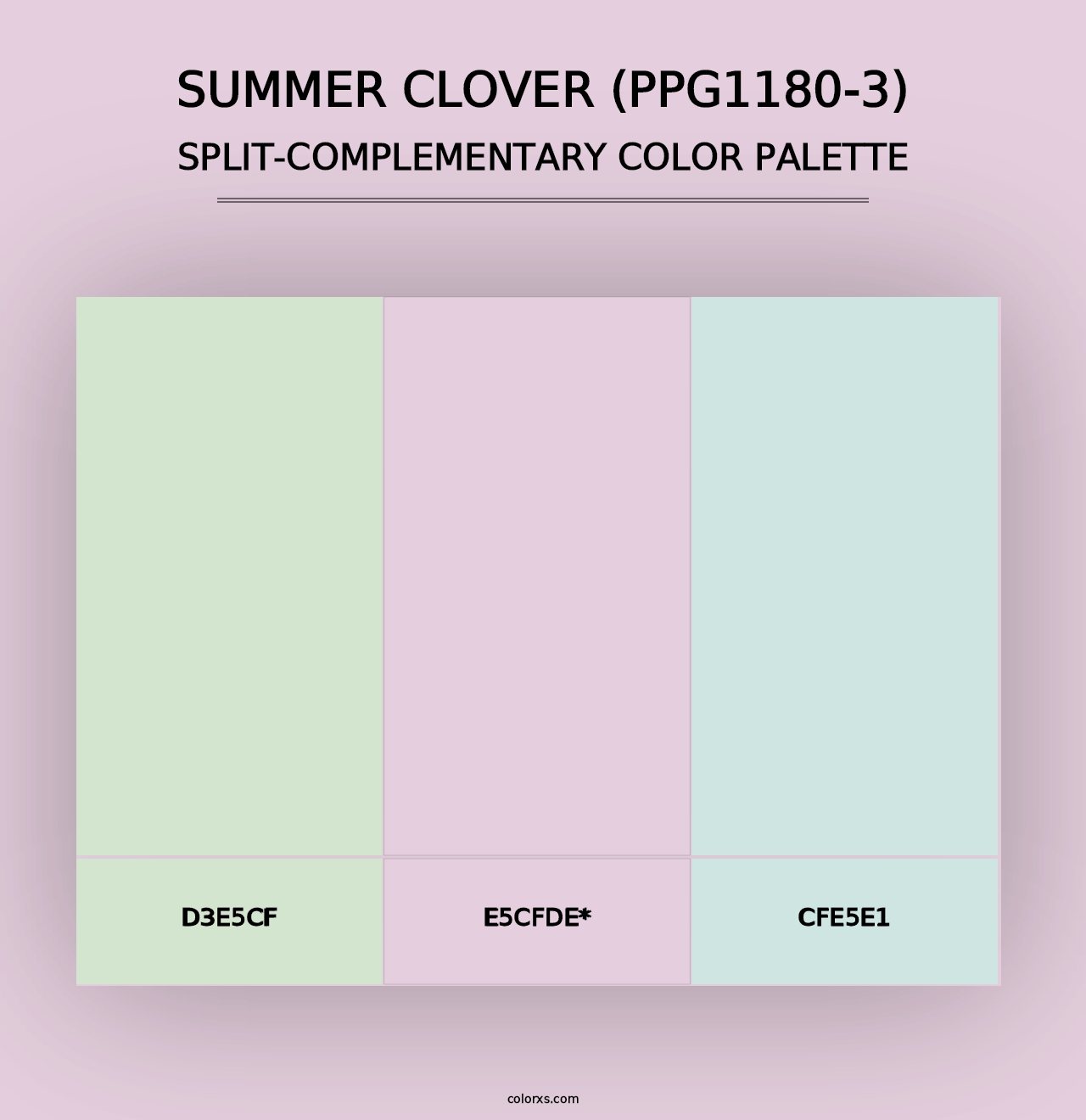 Summer Clover (PPG1180-3) - Split-Complementary Color Palette