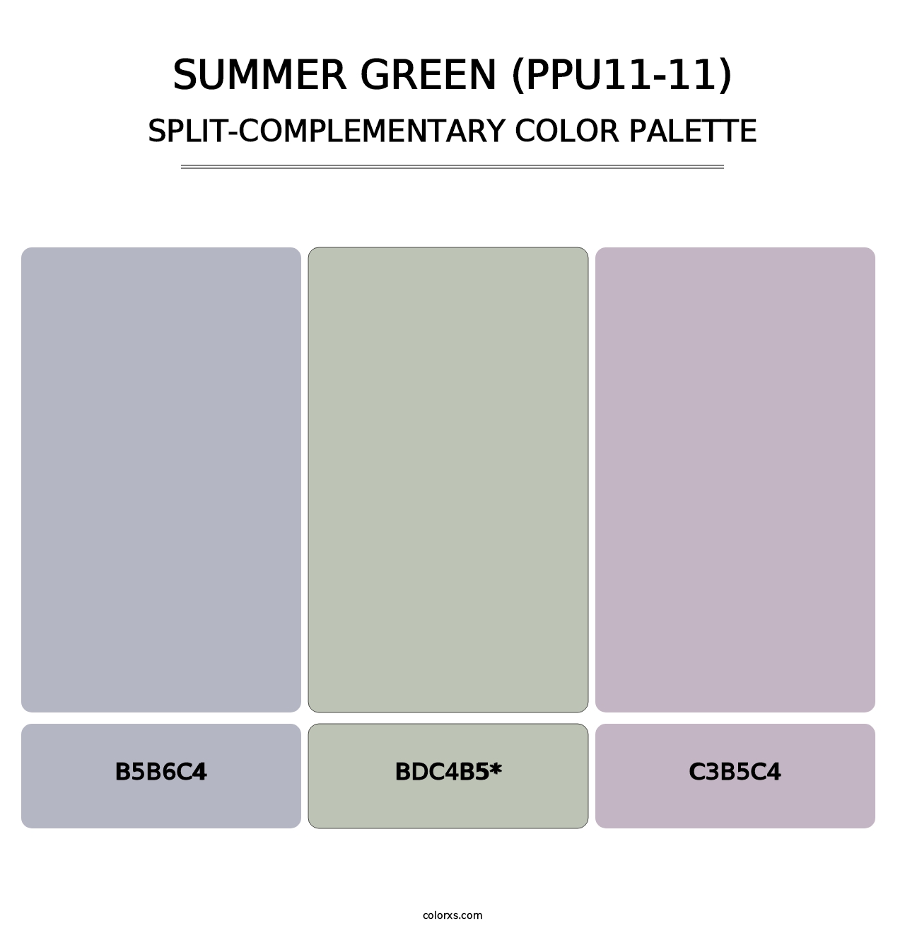 Summer Green (PPU11-11) - Split-Complementary Color Palette