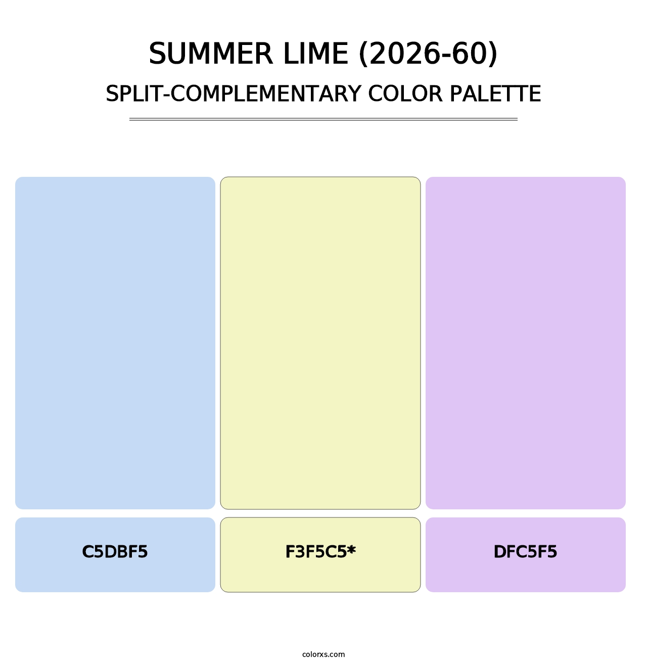 Summer Lime (2026-60) - Split-Complementary Color Palette