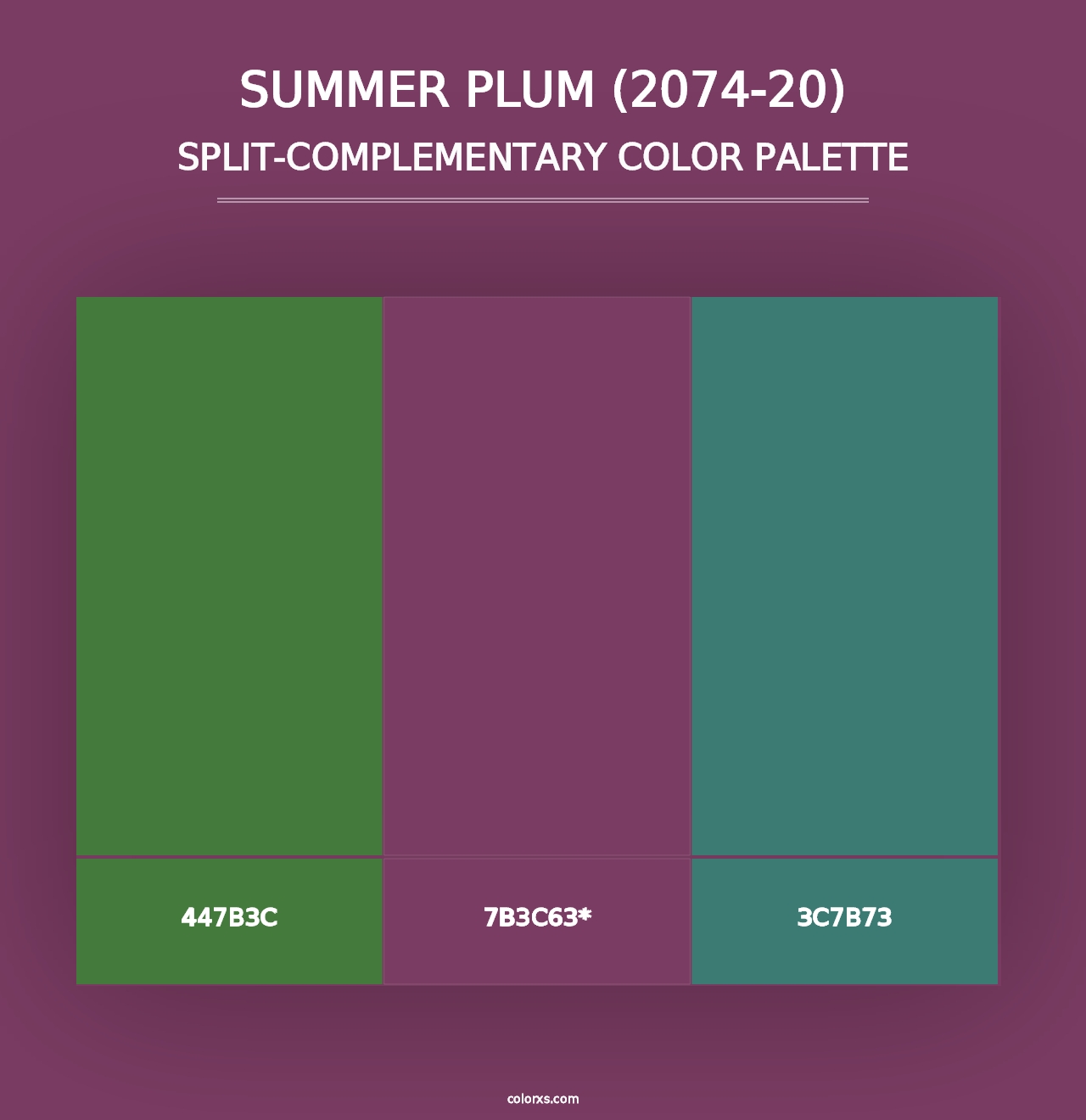 Summer Plum (2074-20) - Split-Complementary Color Palette