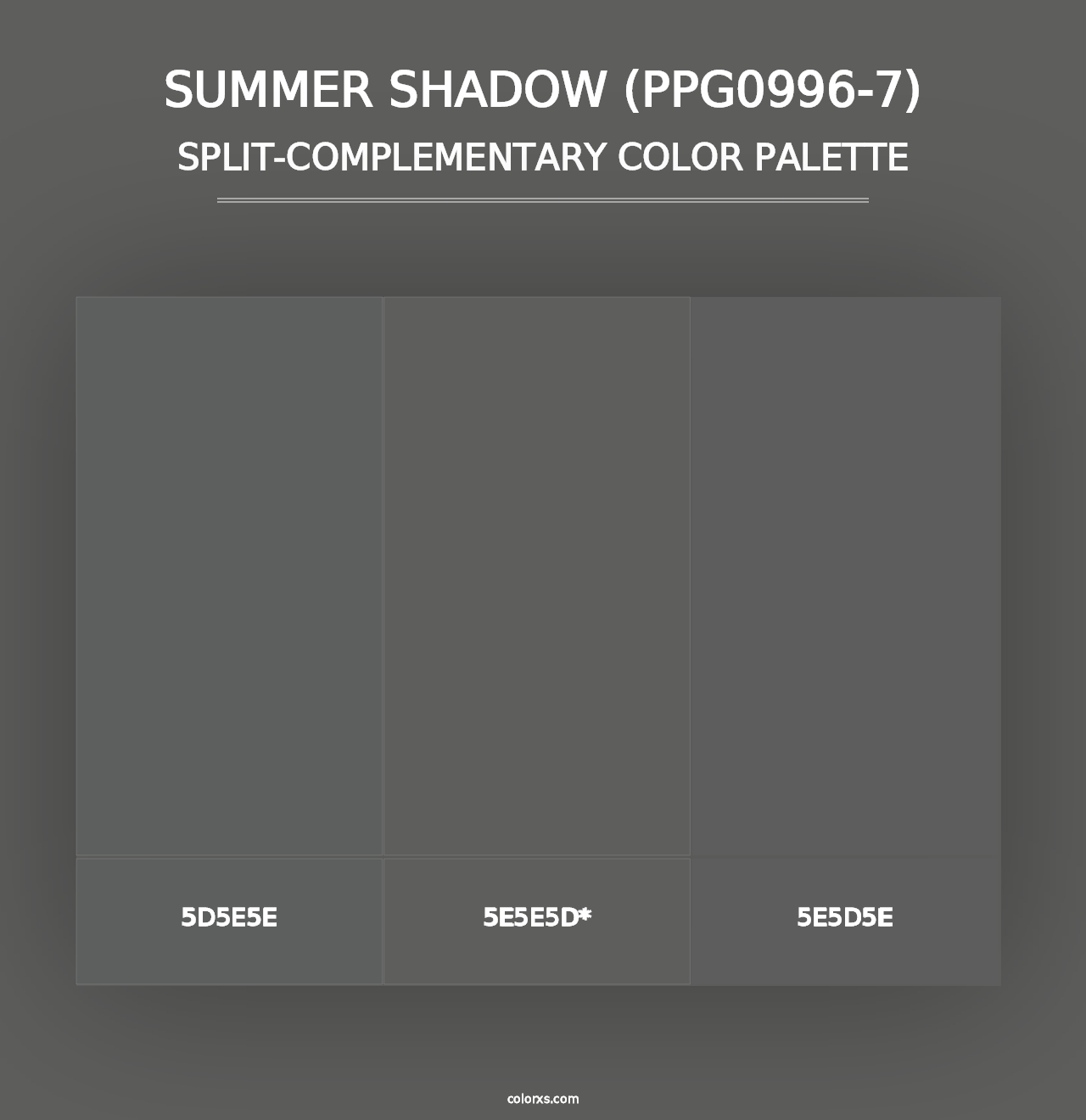 Summer Shadow (PPG0996-7) - Split-Complementary Color Palette