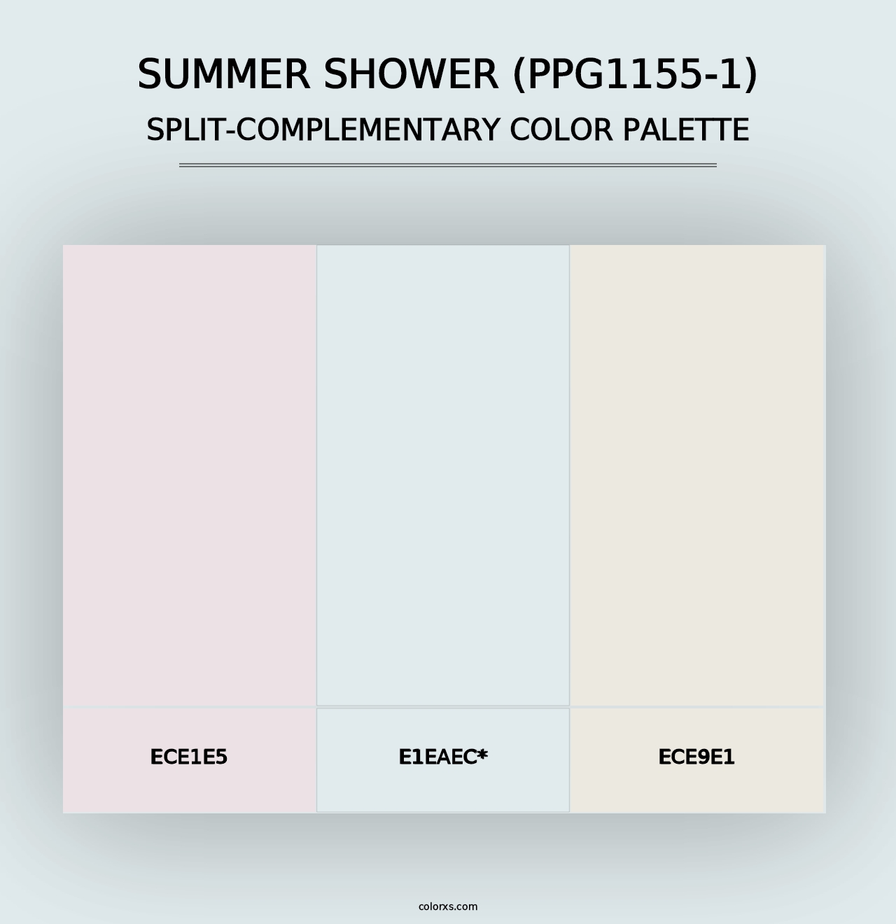 Summer Shower (PPG1155-1) - Split-Complementary Color Palette