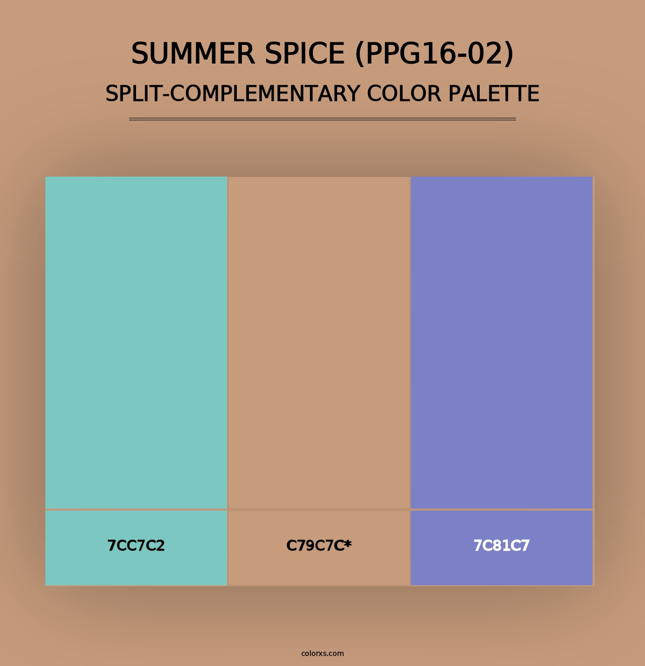 Summer Spice (PPG16-02) - Split-Complementary Color Palette