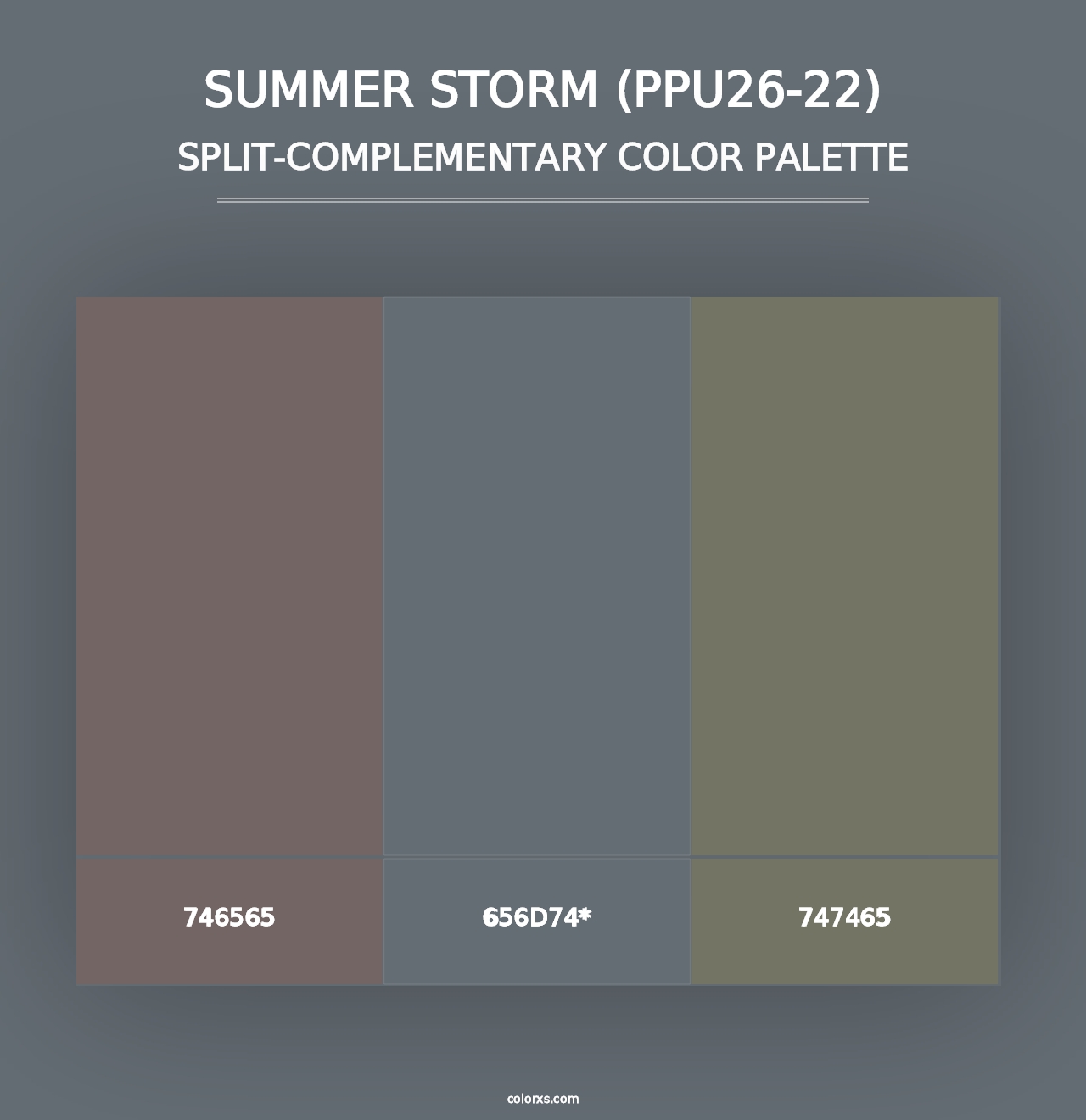 Summer Storm (PPU26-22) - Split-Complementary Color Palette