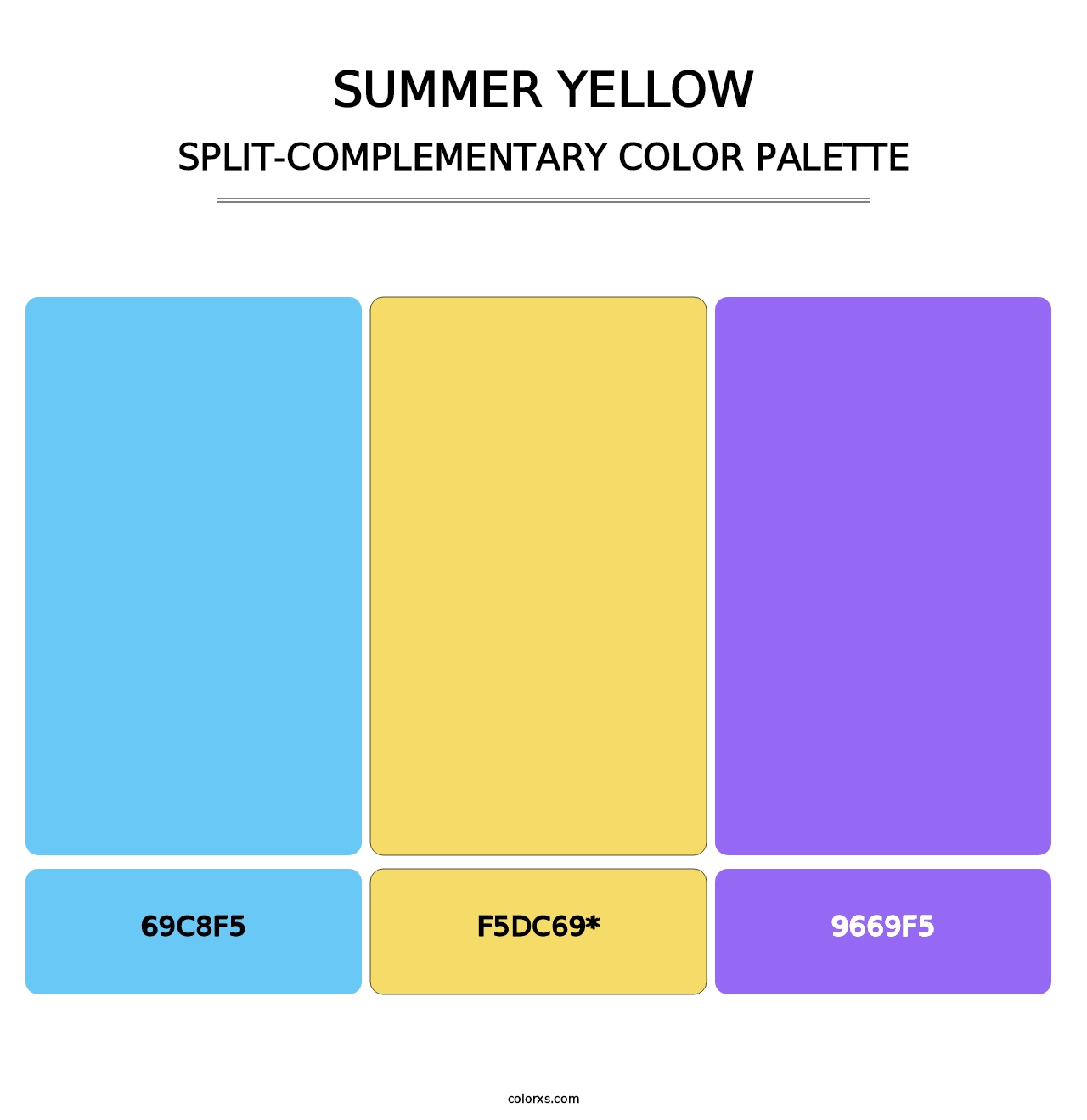 Summer Yellow - Split-Complementary Color Palette