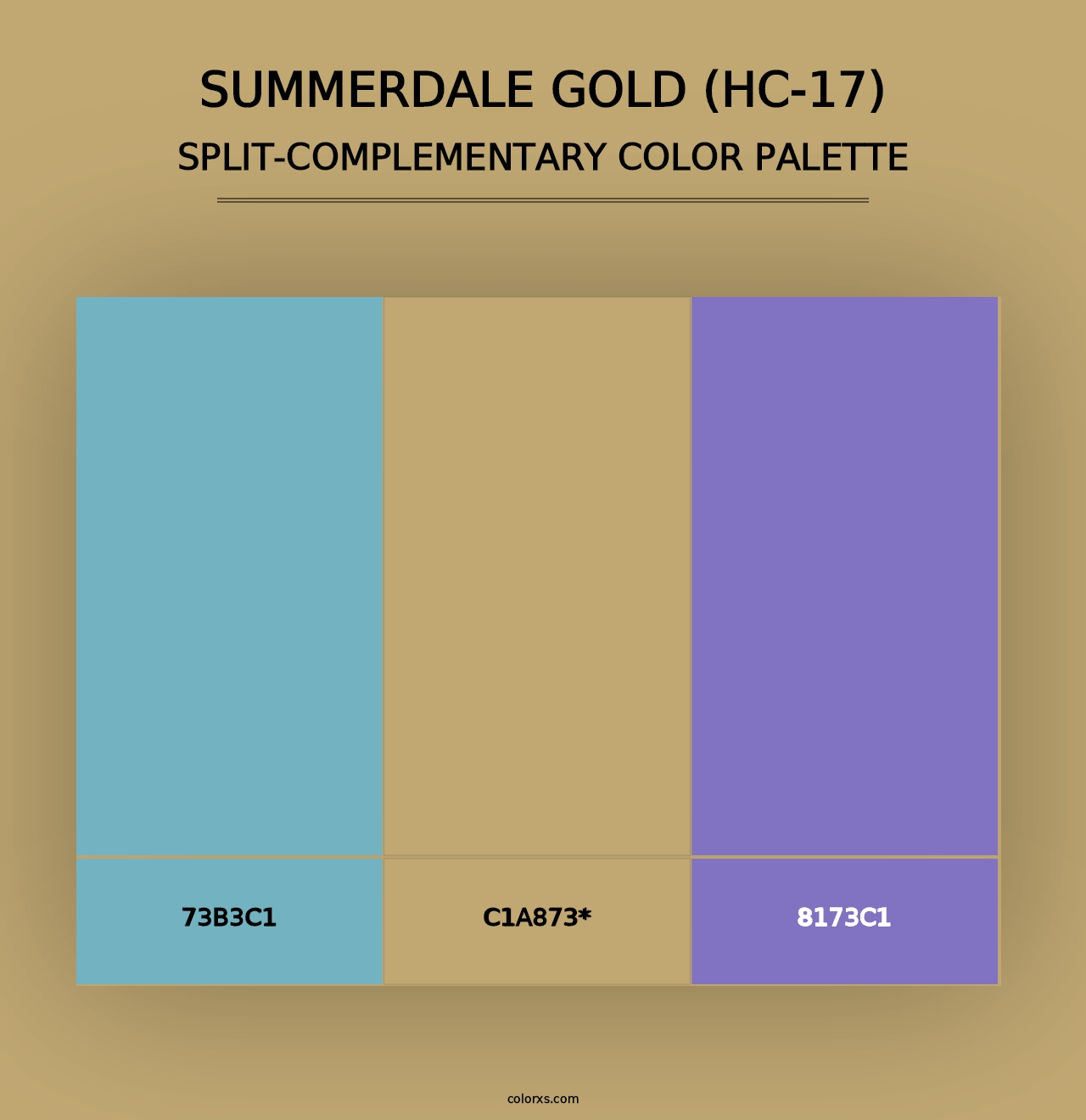 Summerdale Gold (HC-17) - Split-Complementary Color Palette