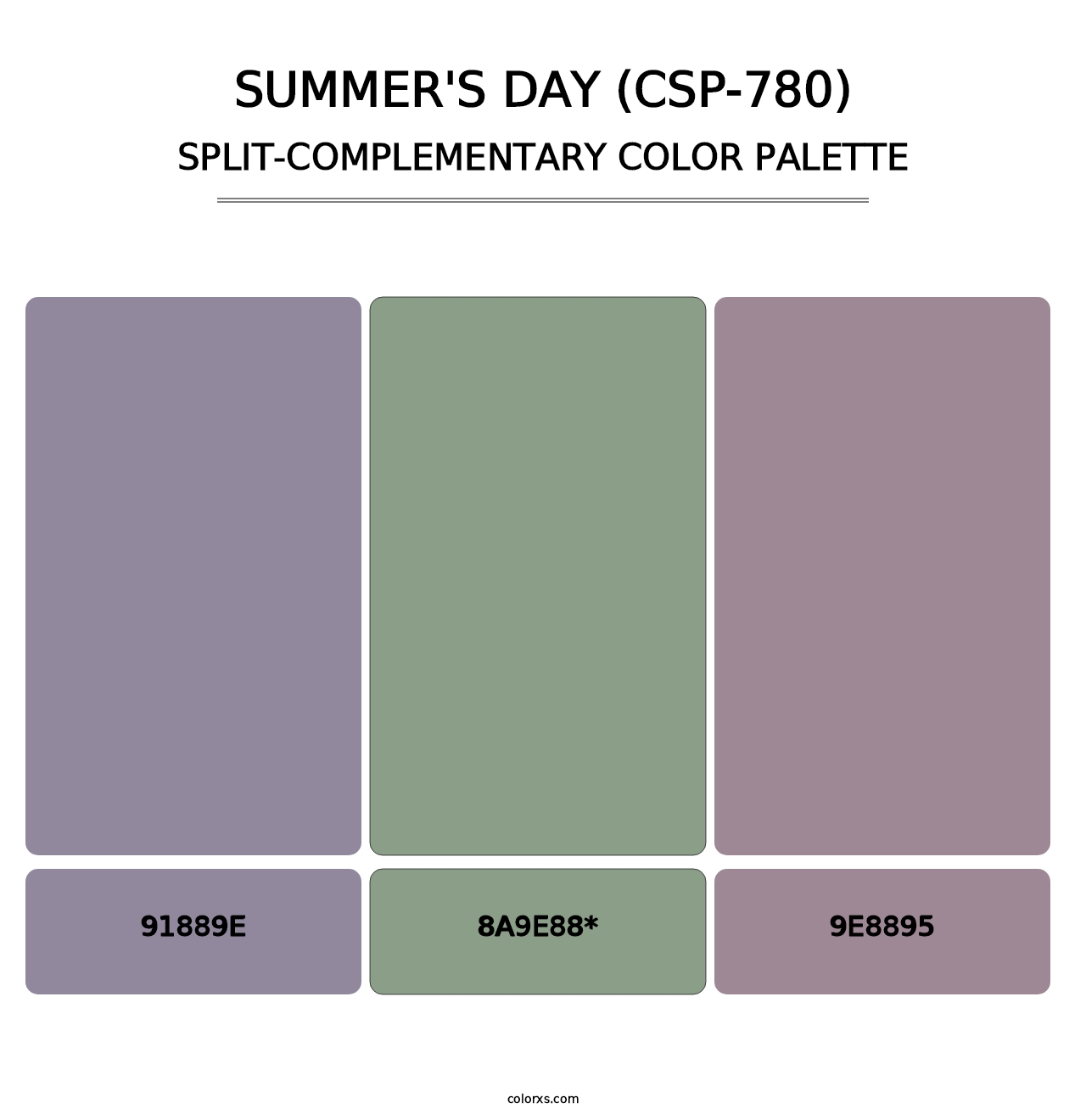 Summer's Day (CSP-780) - Split-Complementary Color Palette