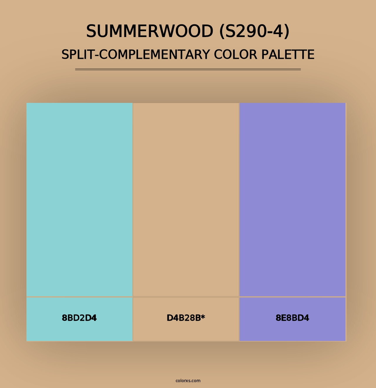 Summerwood (S290-4) - Split-Complementary Color Palette