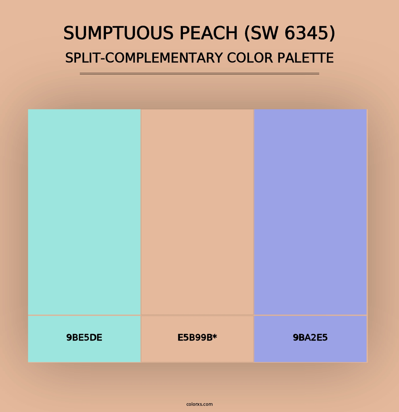 Sumptuous Peach (SW 6345) - Split-Complementary Color Palette