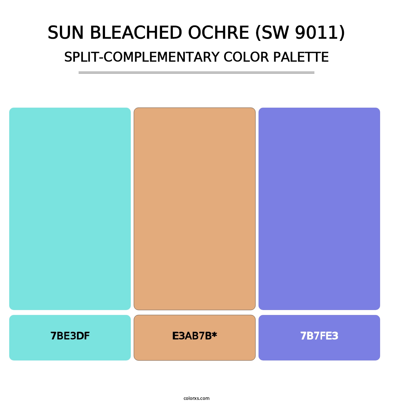 Sun Bleached Ochre (SW 9011) - Split-Complementary Color Palette