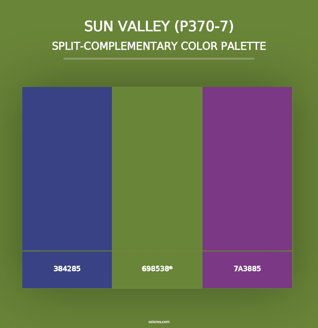 Sun Valley (P370-7) - Split-Complementary Color Palette