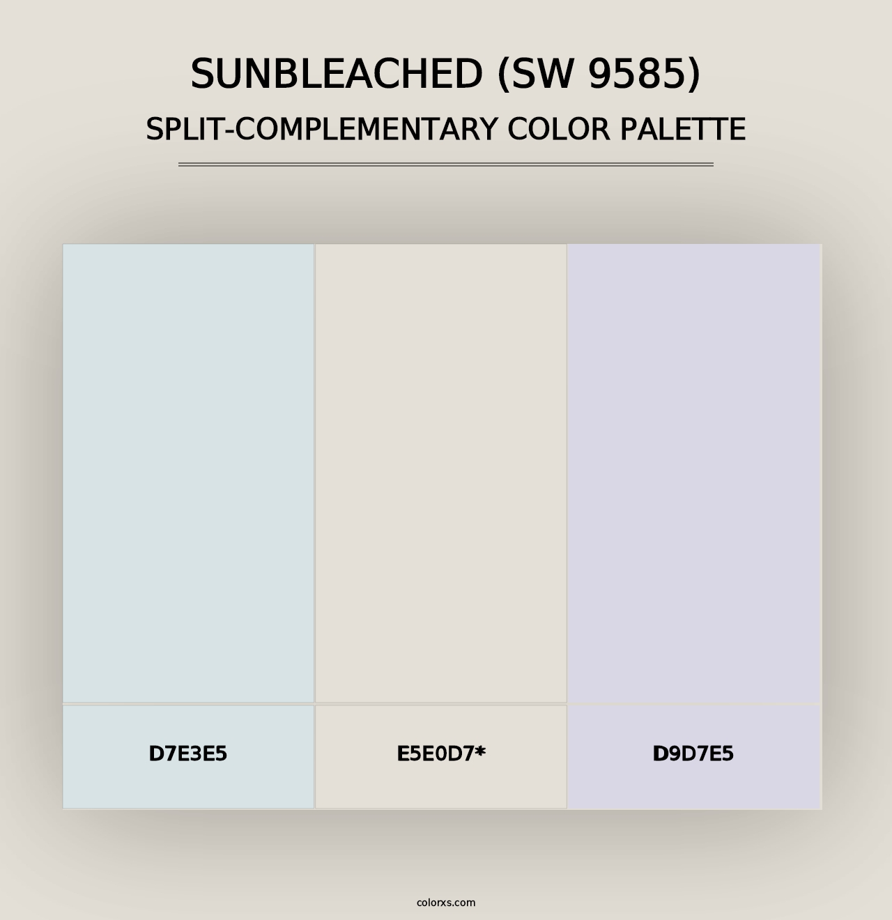 Sunbleached (SW 9585) - Split-Complementary Color Palette