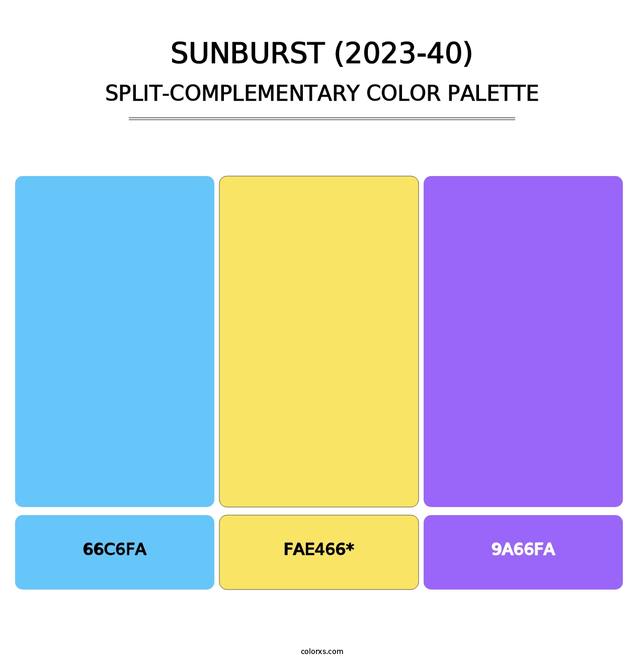 Sunburst (2023-40) - Split-Complementary Color Palette