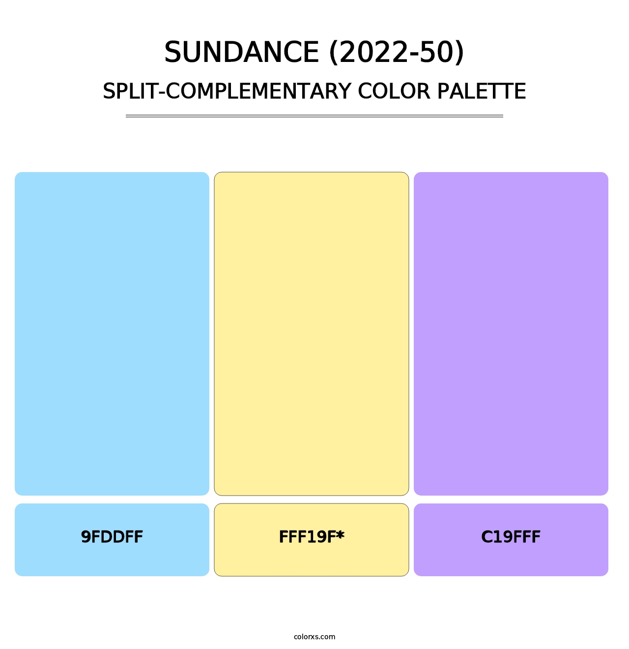 Sundance (2022-50) - Split-Complementary Color Palette