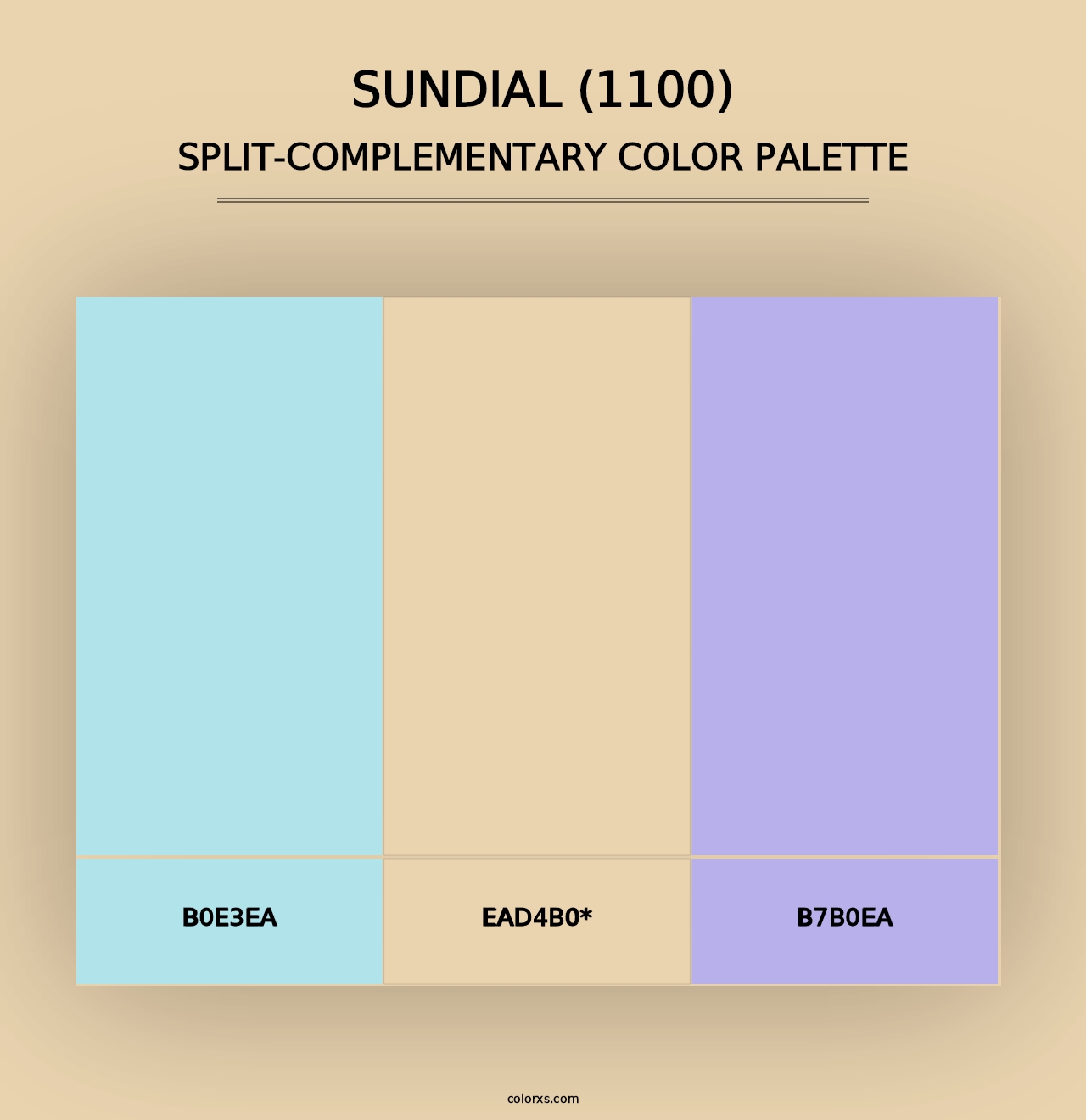 Sundial (1100) - Split-Complementary Color Palette