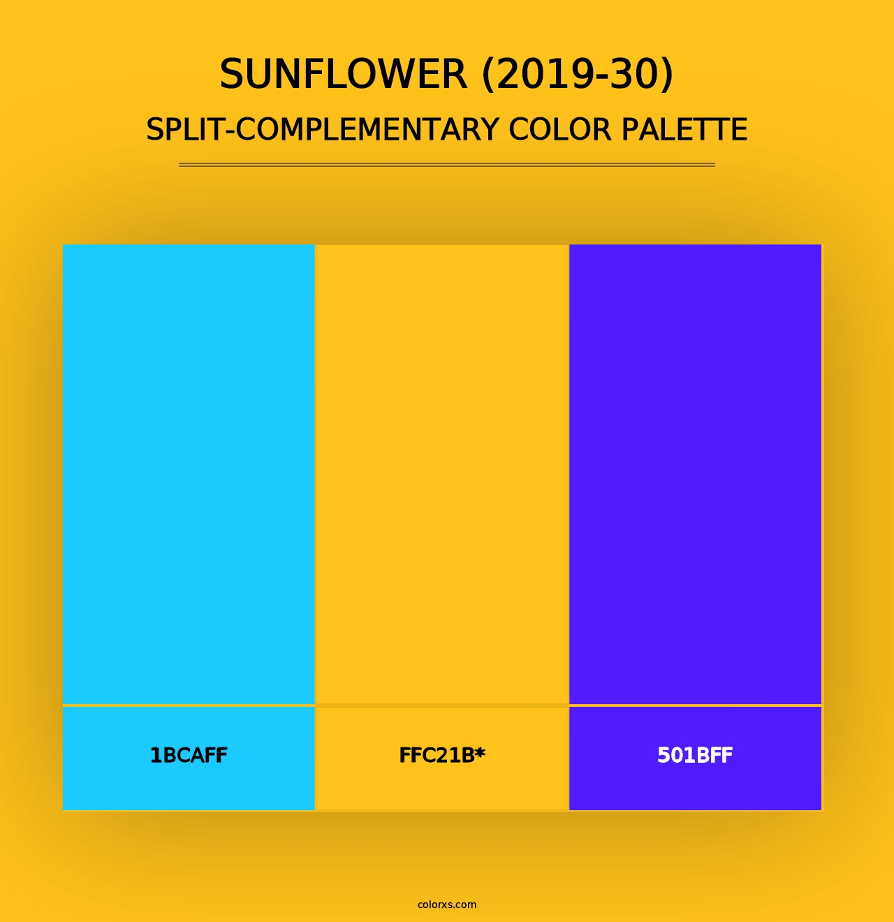 Sunflower (2019-30) - Split-Complementary Color Palette