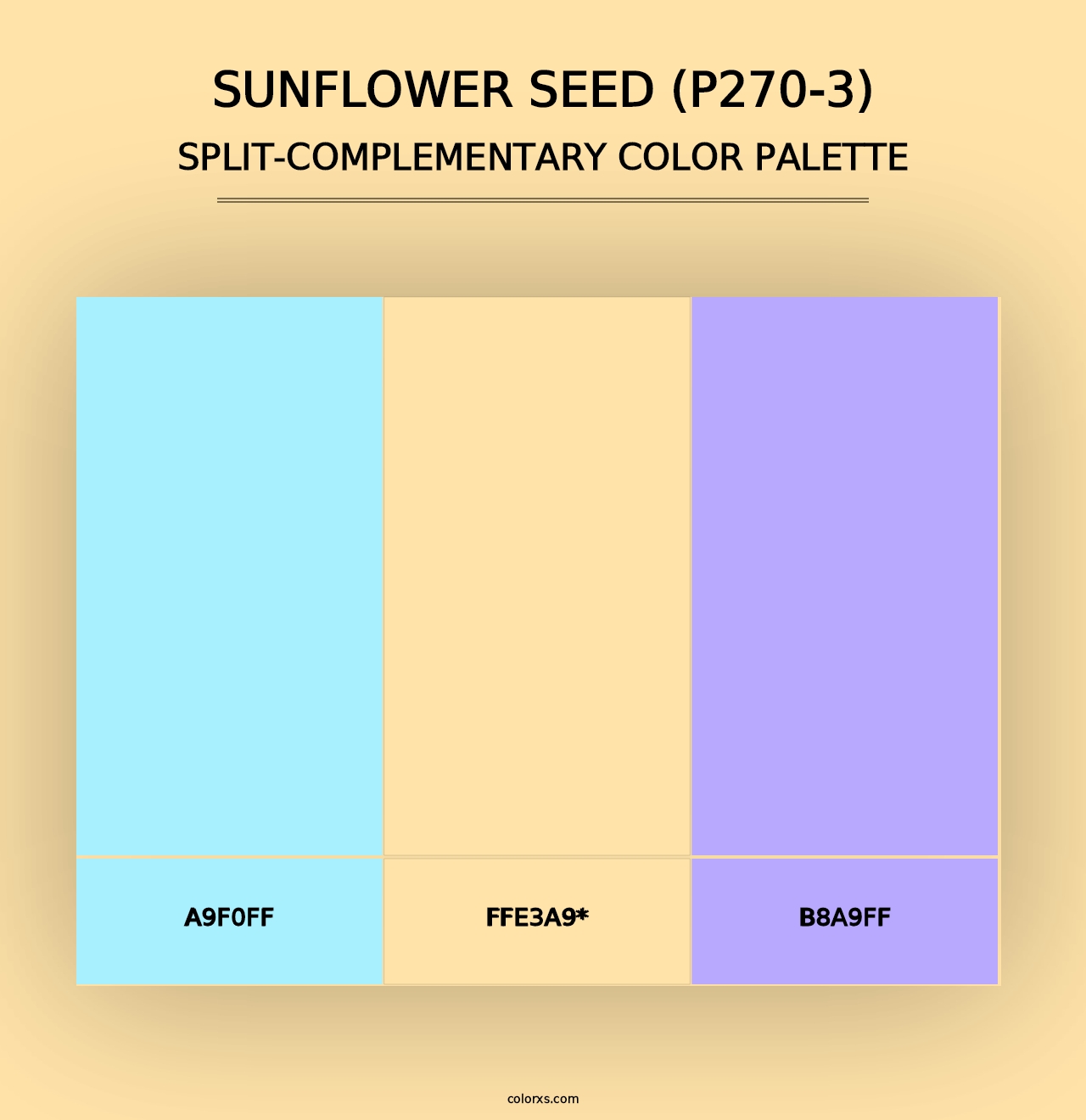 Sunflower Seed (P270-3) - Split-Complementary Color Palette