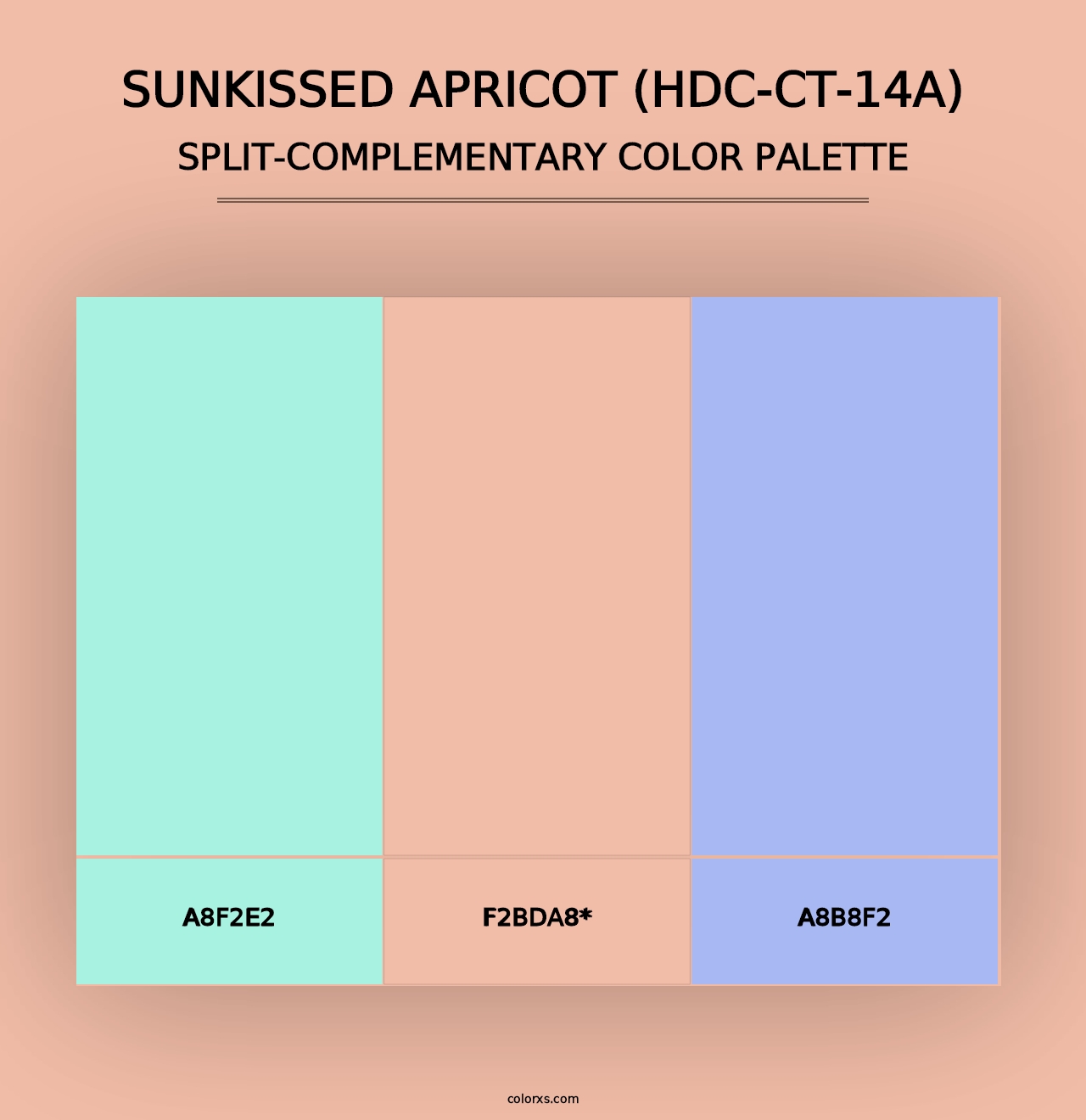 Sunkissed Apricot (HDC-CT-14A) - Split-Complementary Color Palette