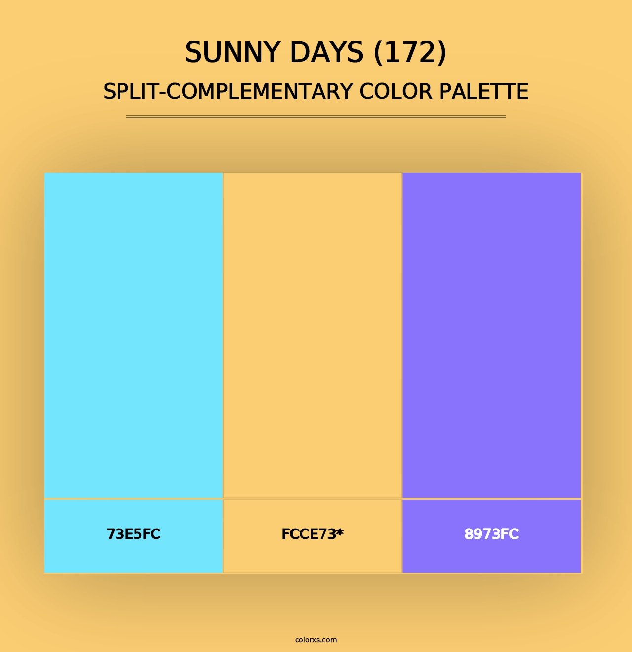 Sunny Days (172) - Split-Complementary Color Palette