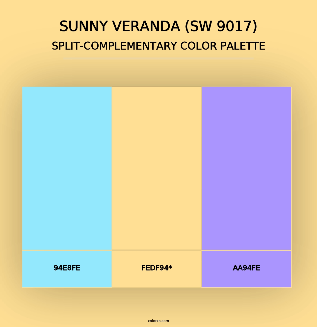 Sunny Veranda (SW 9017) - Split-Complementary Color Palette