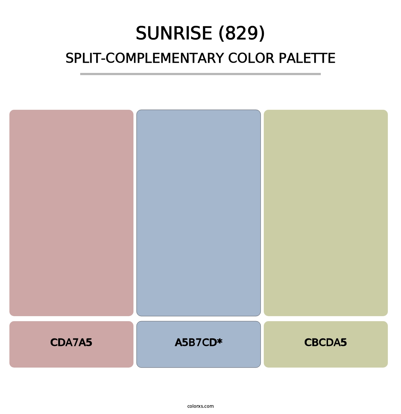 Sunrise (829) - Split-Complementary Color Palette