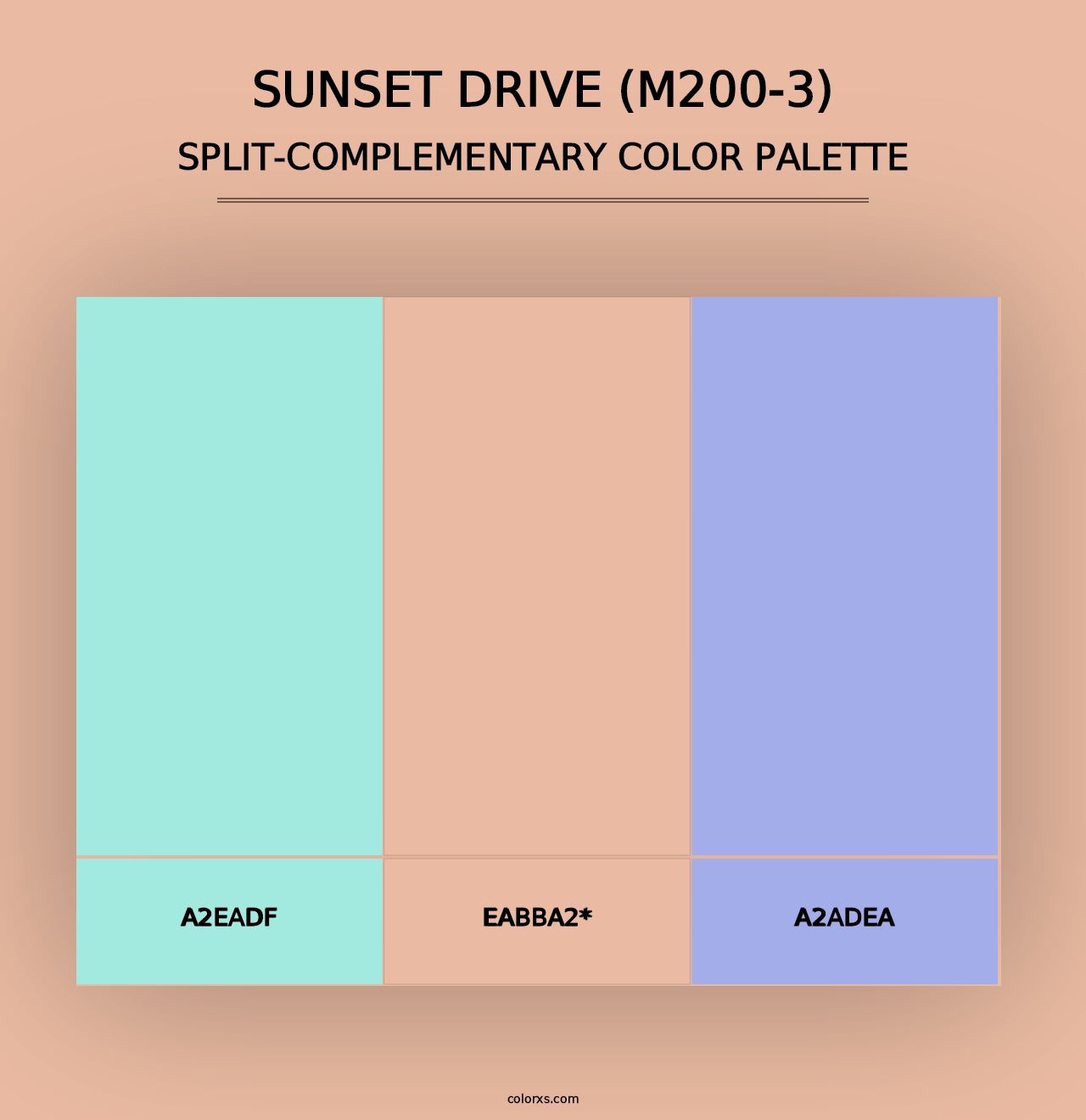 Sunset Drive (M200-3) - Split-Complementary Color Palette