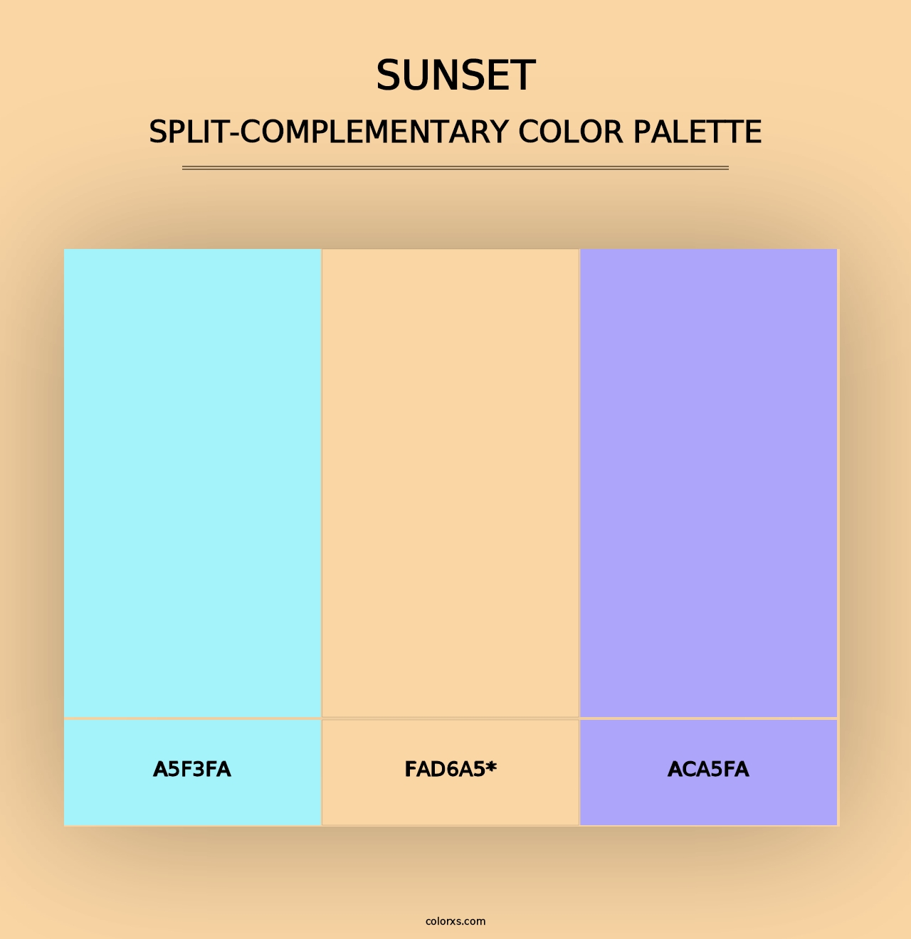 Sunset - Split-Complementary Color Palette