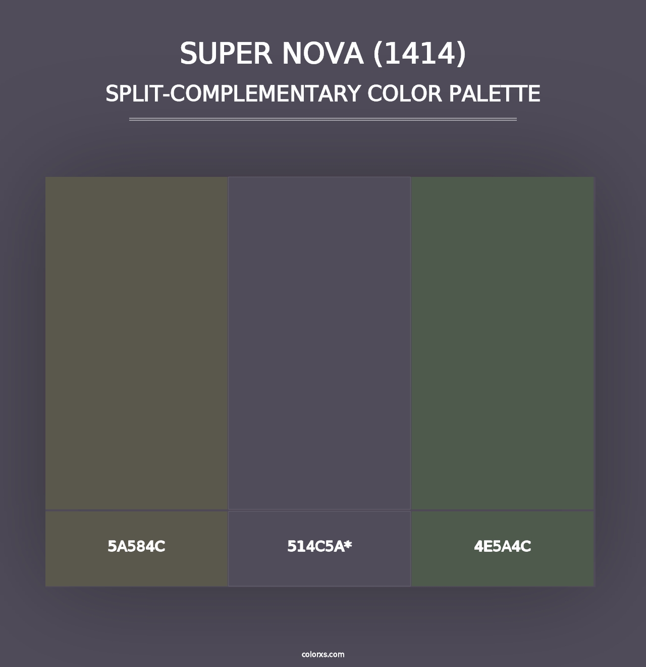 Super Nova (1414) - Split-Complementary Color Palette