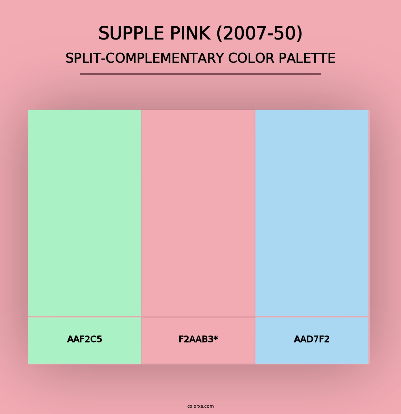 Supple Pink (2007-50) - Split-Complementary Color Palette