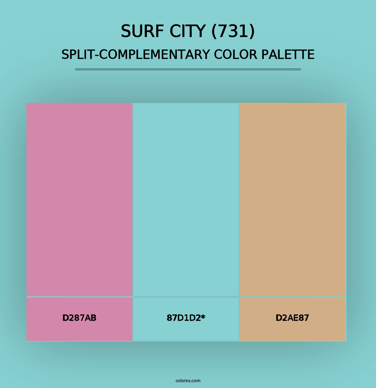 Surf City (731) - Split-Complementary Color Palette