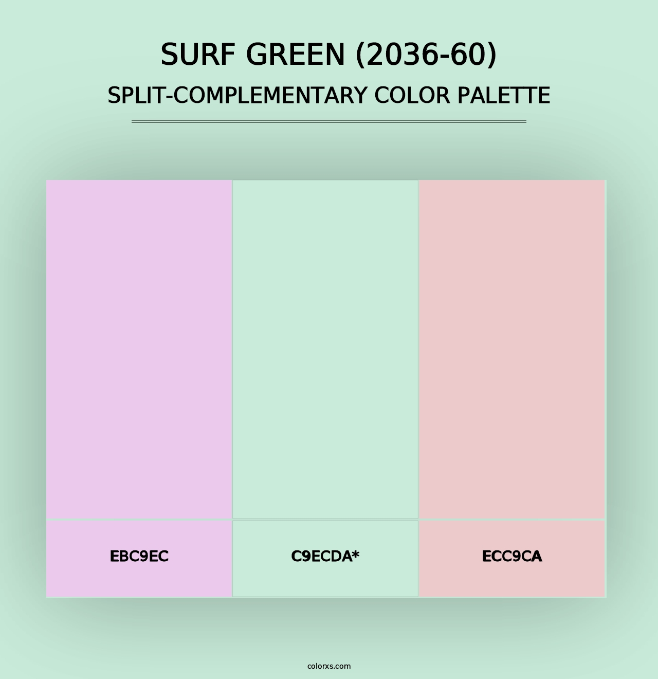 Surf Green (2036-60) - Split-Complementary Color Palette