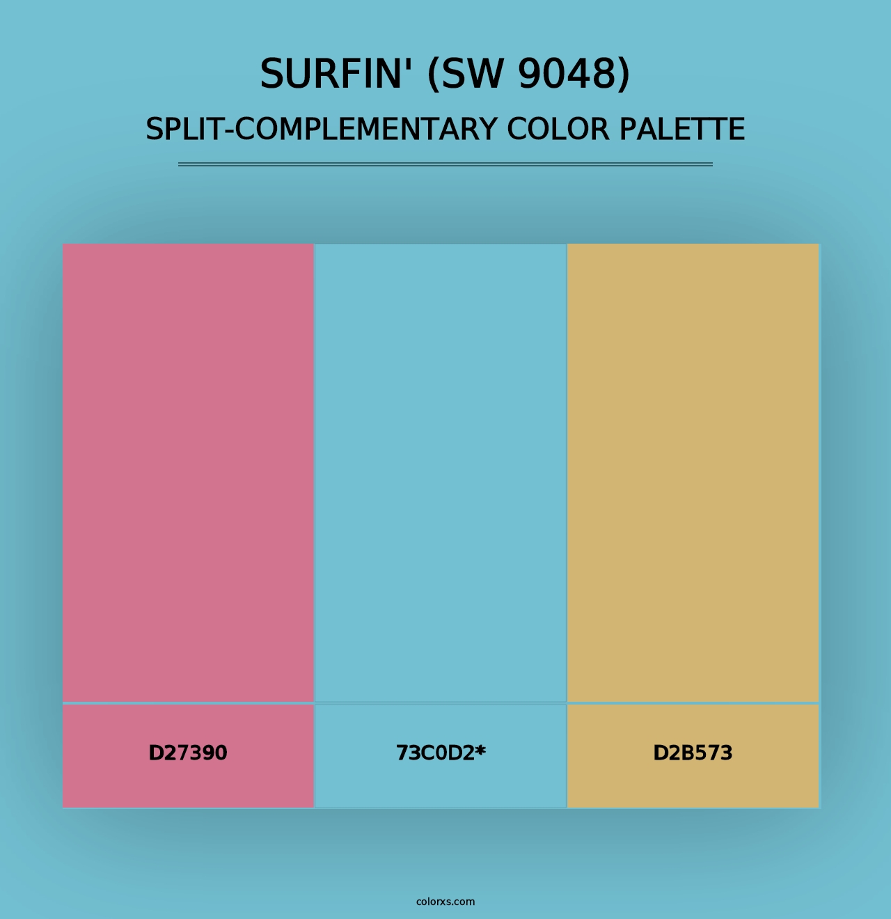 Surfin' (SW 9048) - Split-Complementary Color Palette