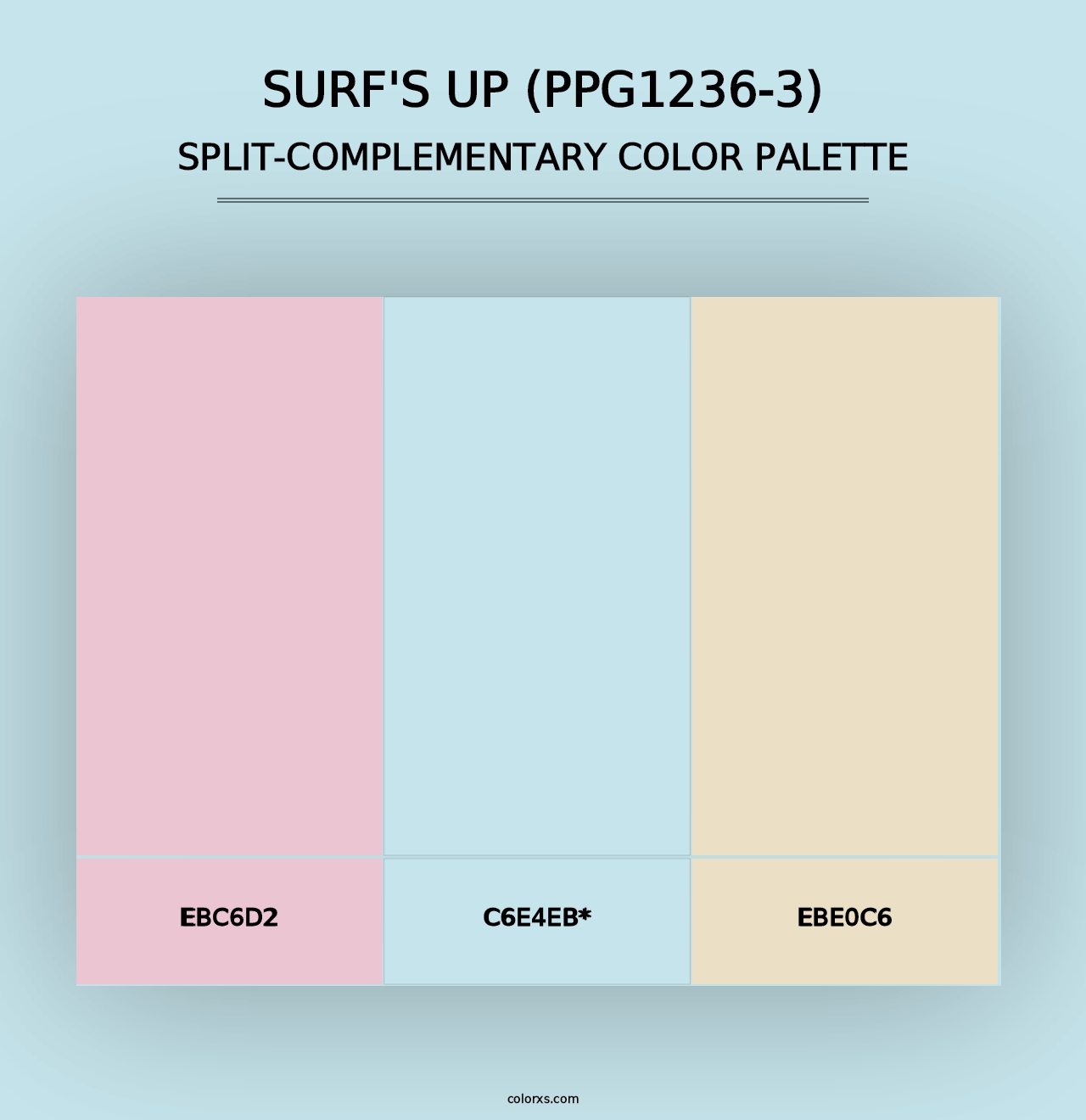 Surf's Up (PPG1236-3) - Split-Complementary Color Palette