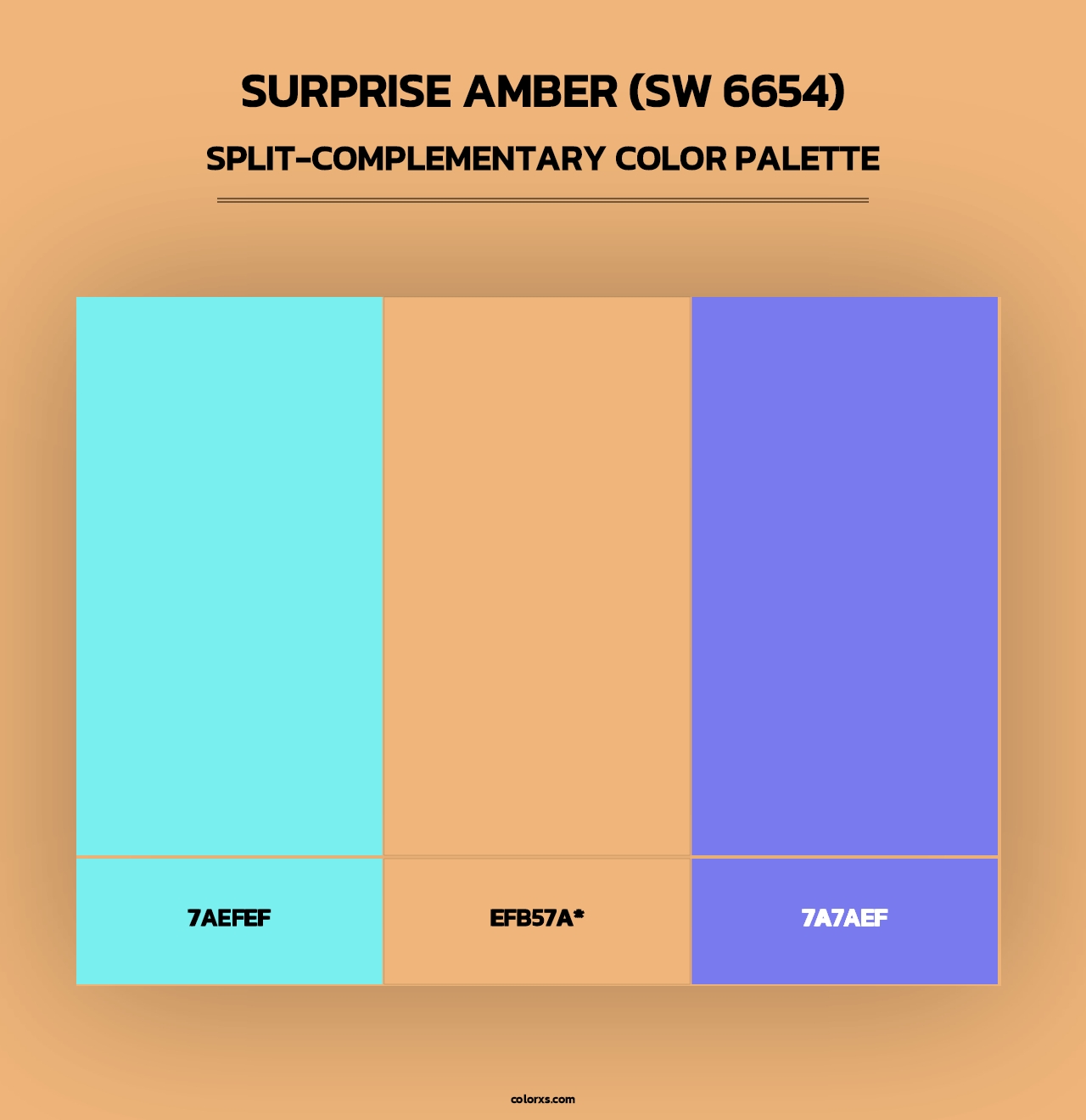 Surprise Amber (SW 6654) - Split-Complementary Color Palette