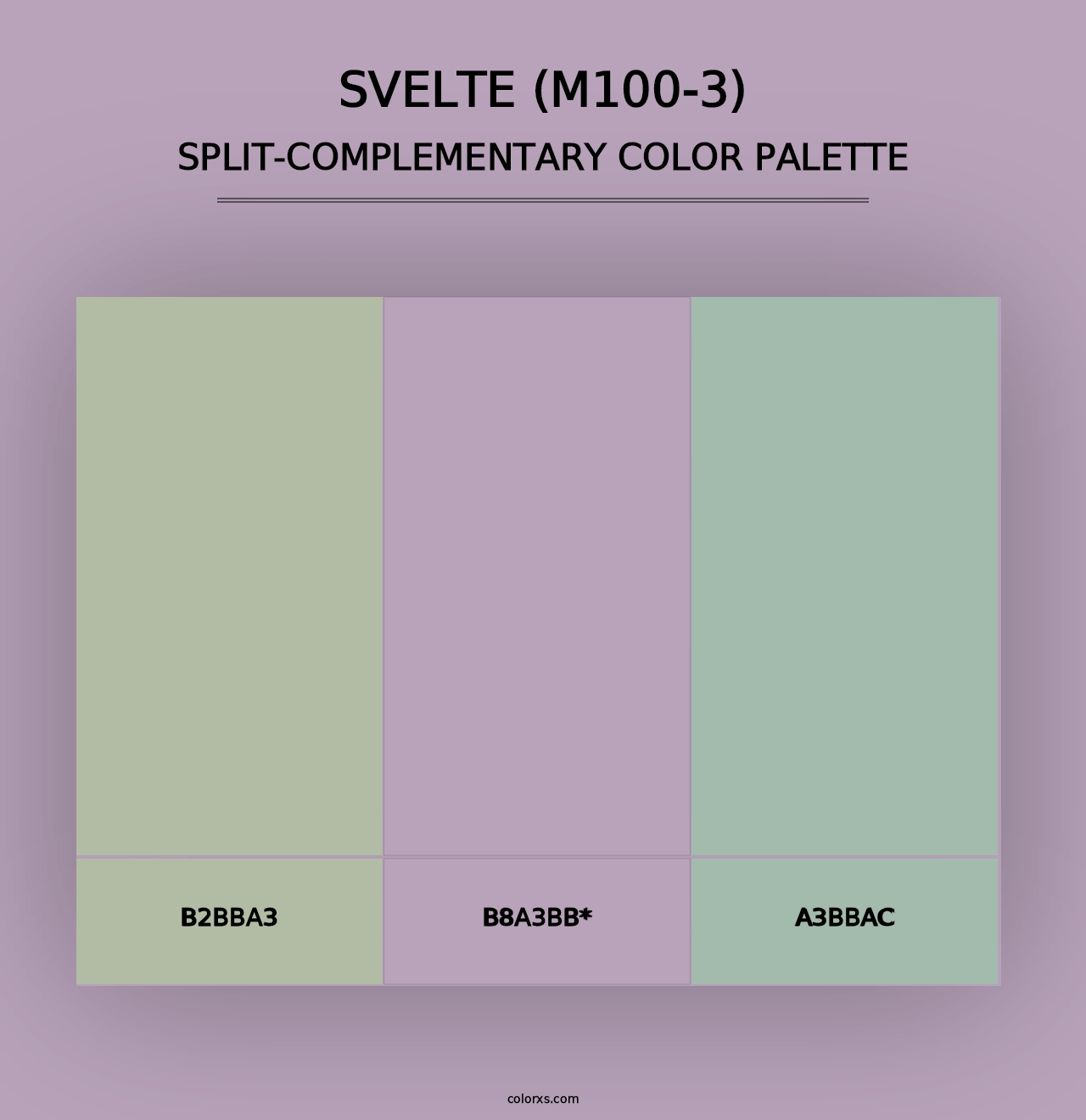 Svelte (M100-3) - Split-Complementary Color Palette