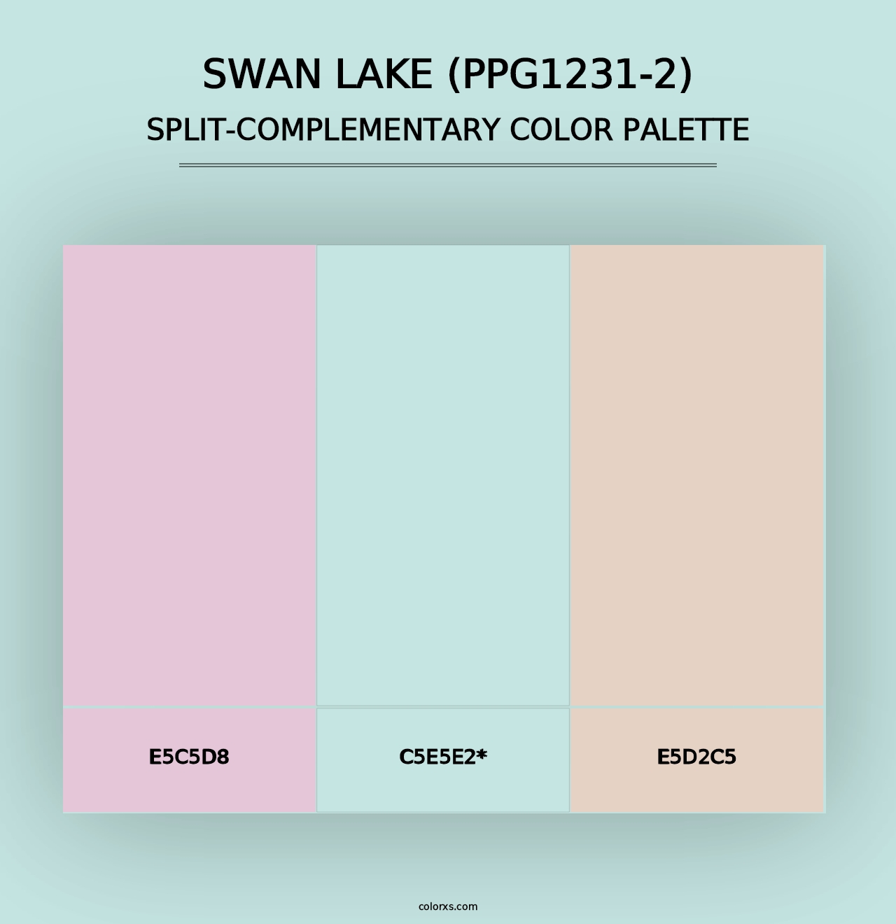 Swan Lake (PPG1231-2) - Split-Complementary Color Palette