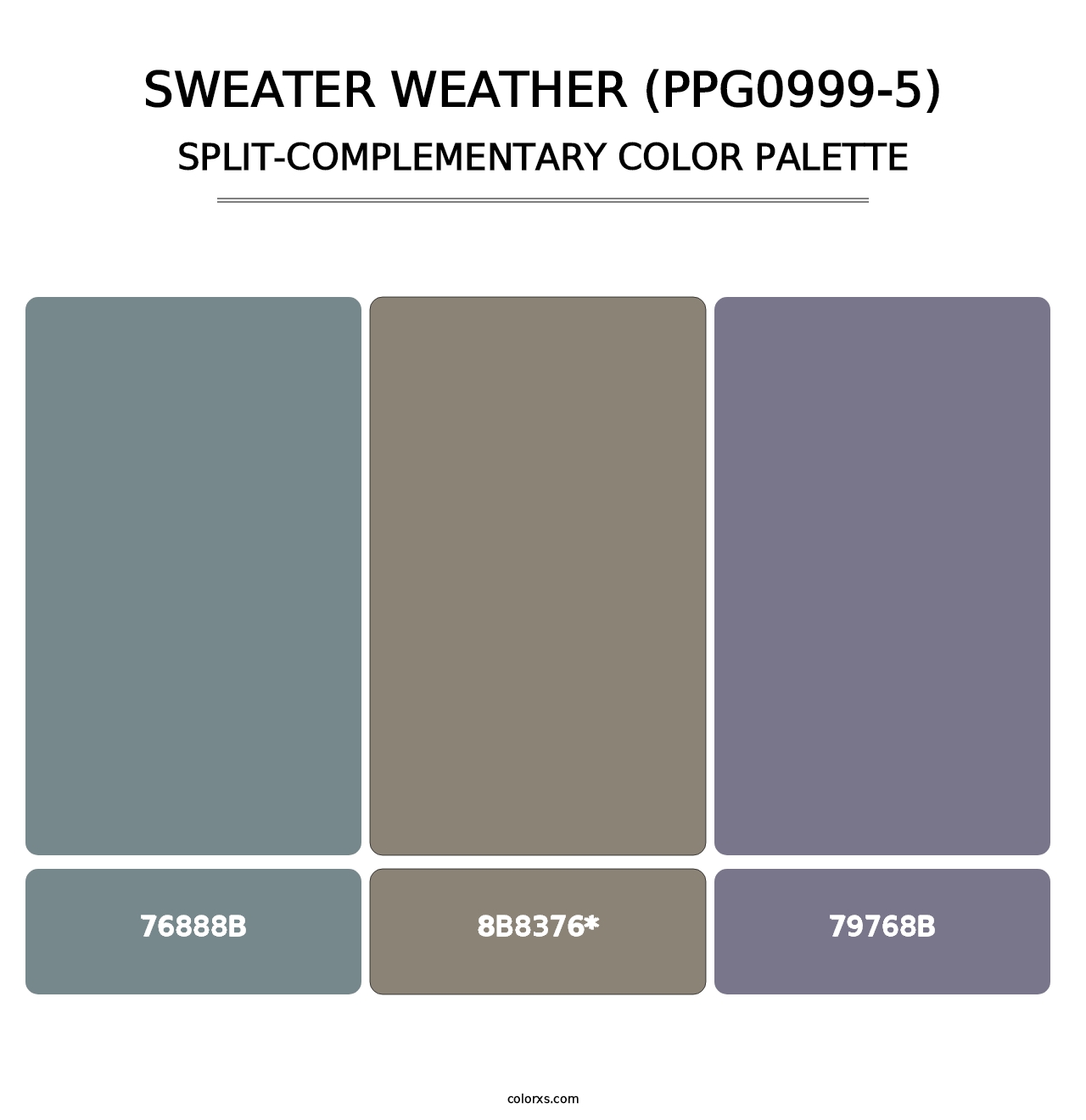 Sweater Weather (PPG0999-5) - Split-Complementary Color Palette