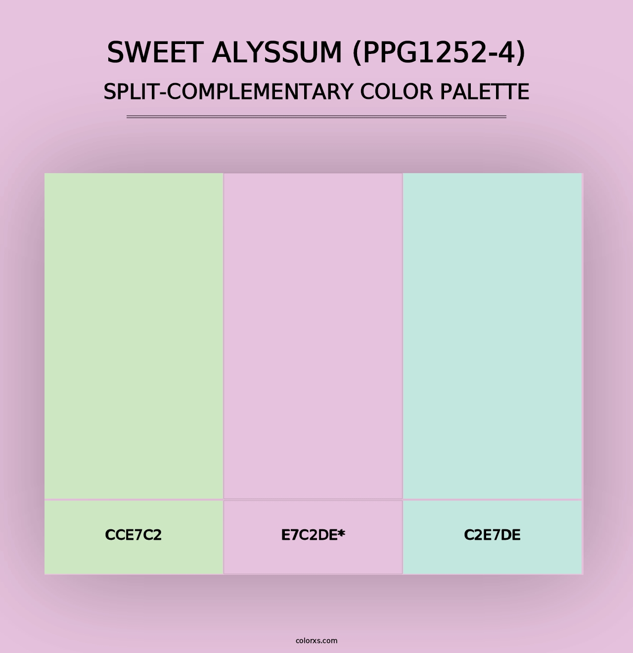 Sweet Alyssum (PPG1252-4) - Split-Complementary Color Palette