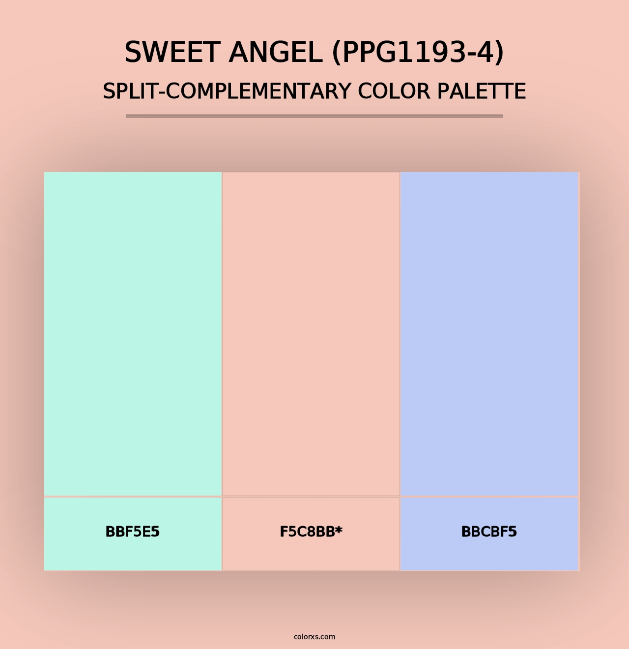 Sweet Angel (PPG1193-4) - Split-Complementary Color Palette