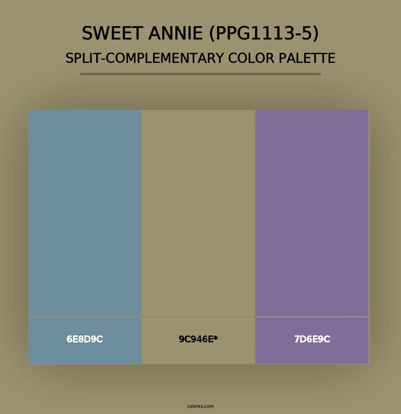 Sweet Annie (PPG1113-5) - Split-Complementary Color Palette