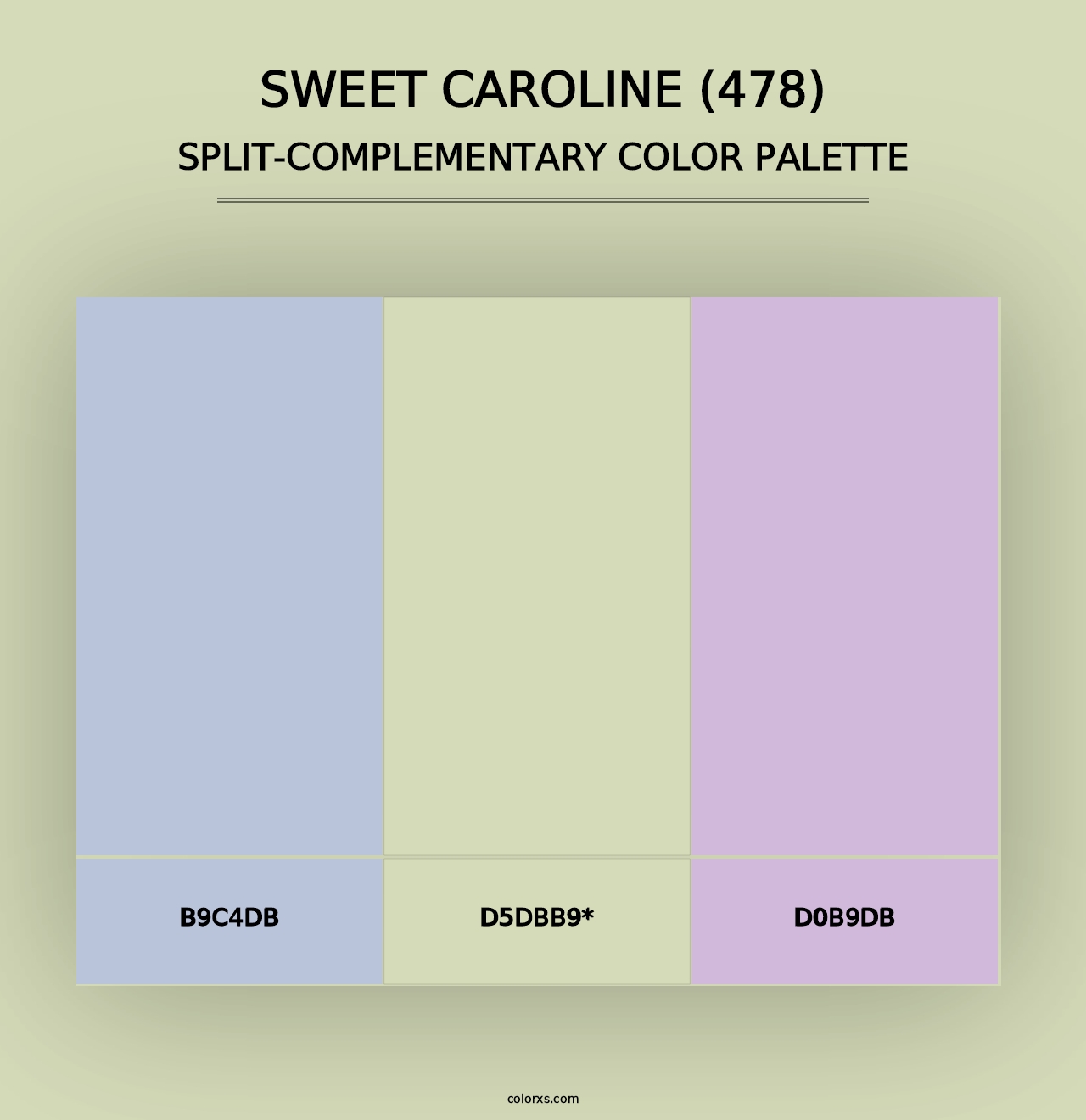 Sweet Caroline (478) - Split-Complementary Color Palette