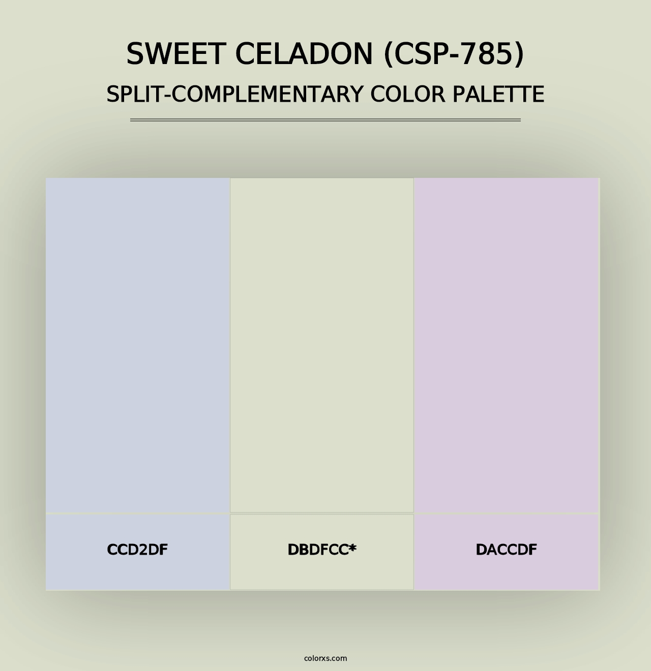 Sweet Celadon (CSP-785) - Split-Complementary Color Palette